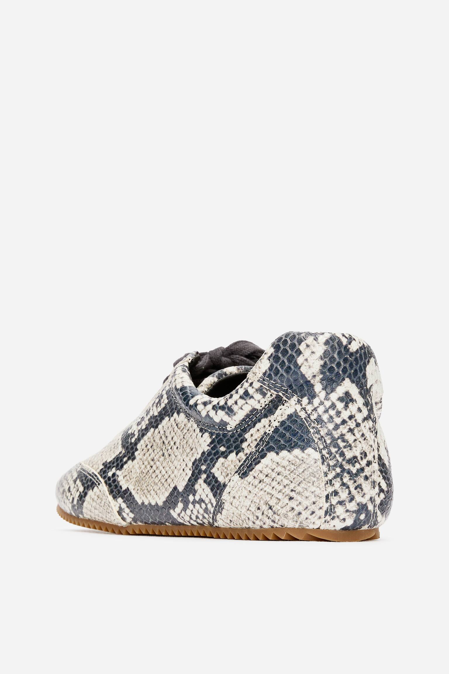 Sneakers in pelle - Multicolore/Motivo serpente - 3