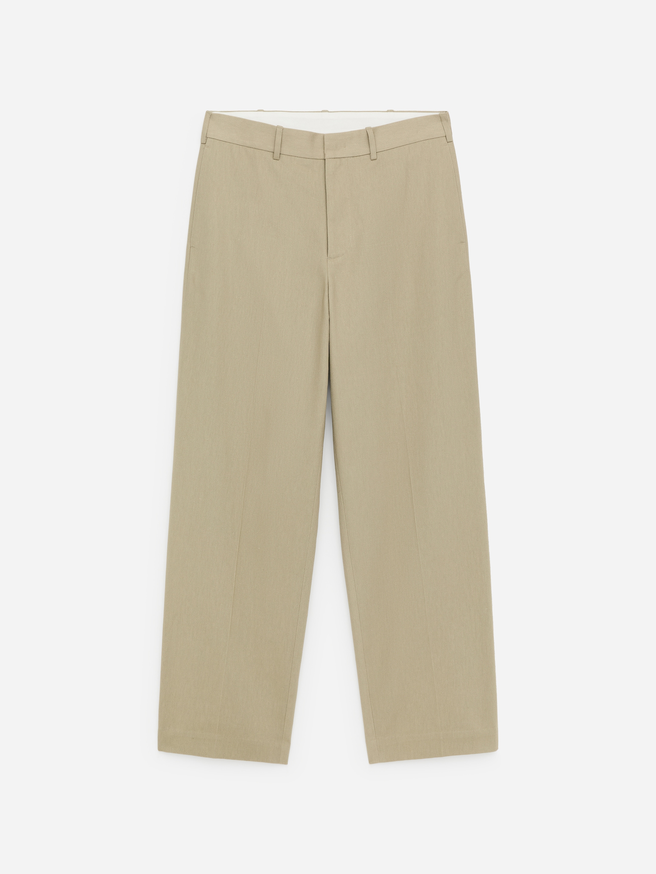 Wide Cotton Linen Trousers-#B7B2AC-18908