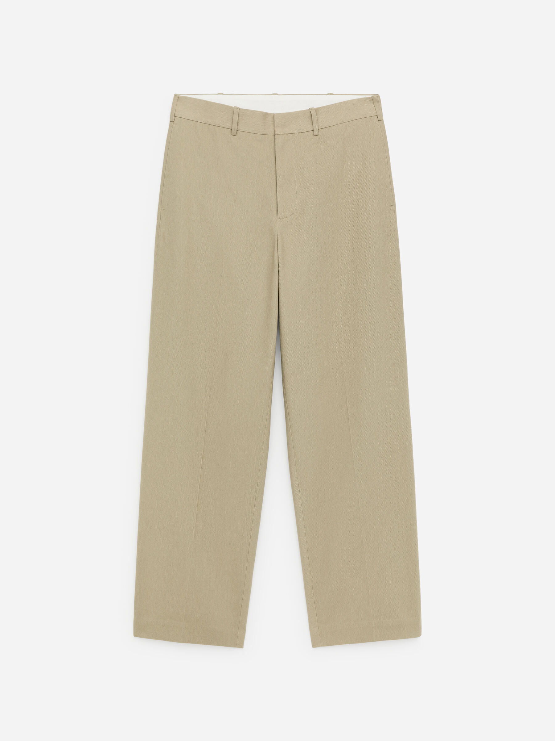 Wide Cotton Linen Trousers-#B7B2AC-18908