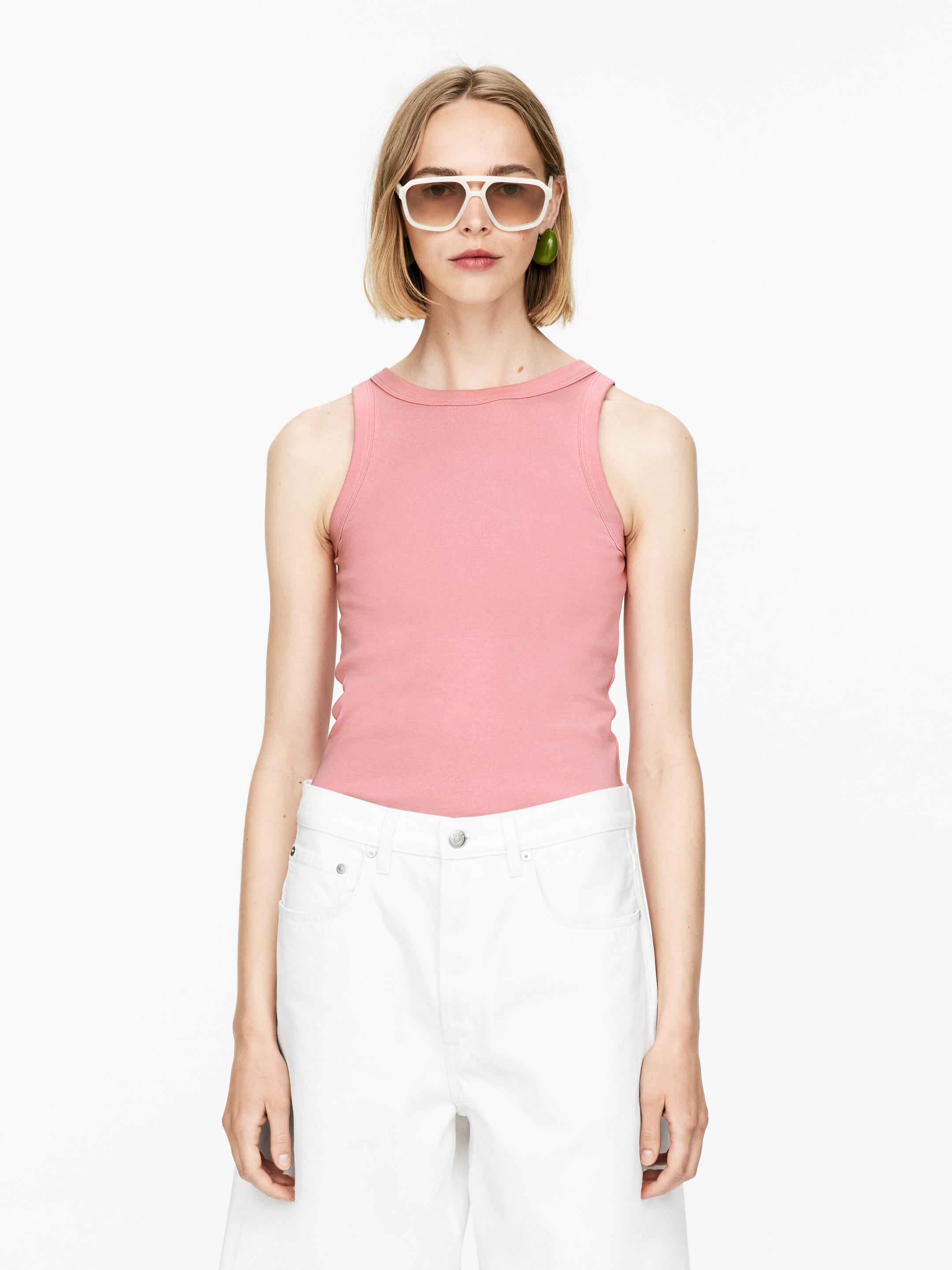 Näytä suurempi kuva: Hihaton ribbitoppi - Vaaleanpunainen - NAISET | H&M FI 1