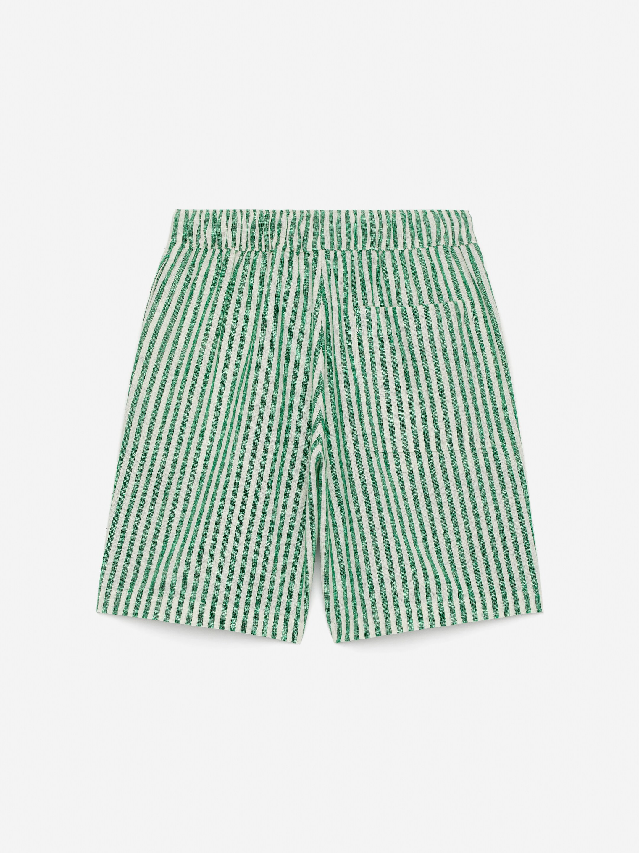 Linneshorts - Grön/vit - Regular fit - Children - StillMedia/DescriptiveStillLife - 3
