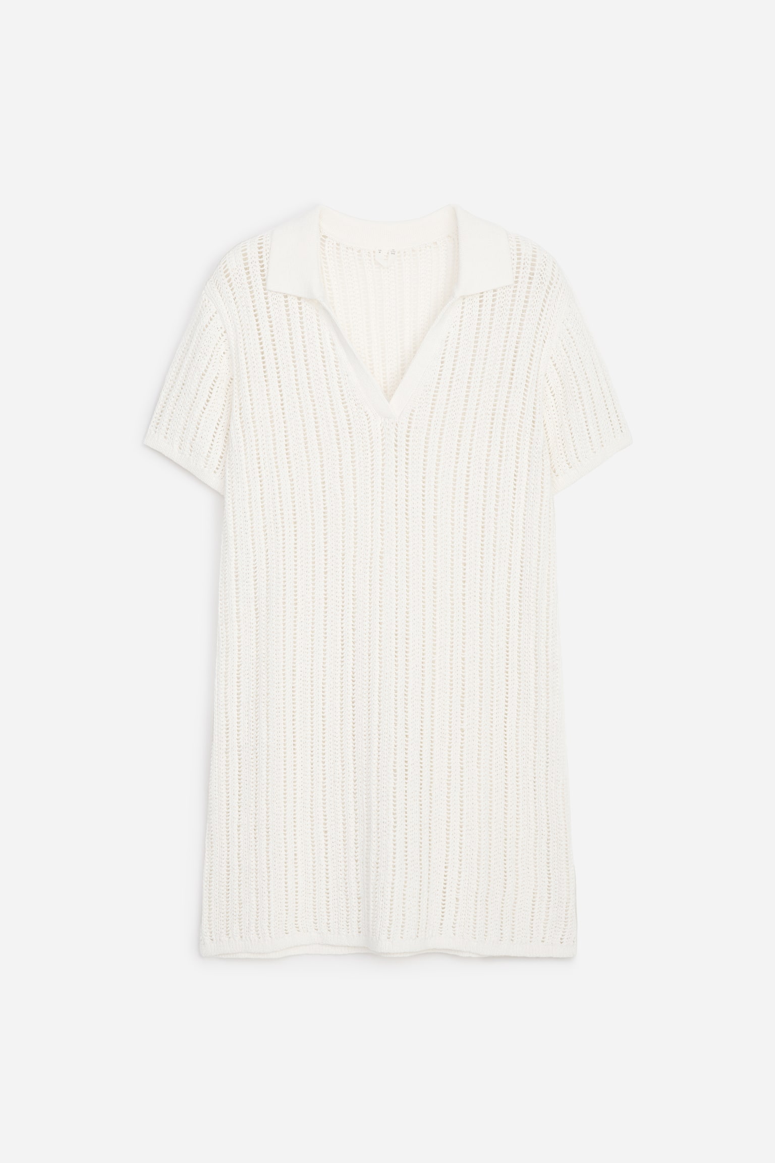 Vestido de croché para a praia - Branco - 1