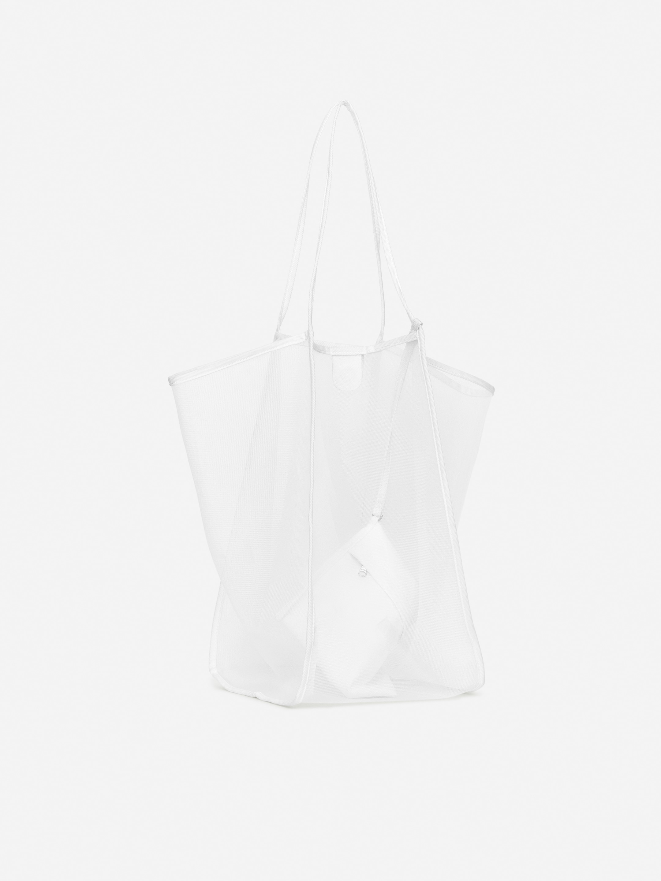 Sac fourre-tout en tissu résille - Blanc - women - StillMedia/DescriptiveStillLife - 4
