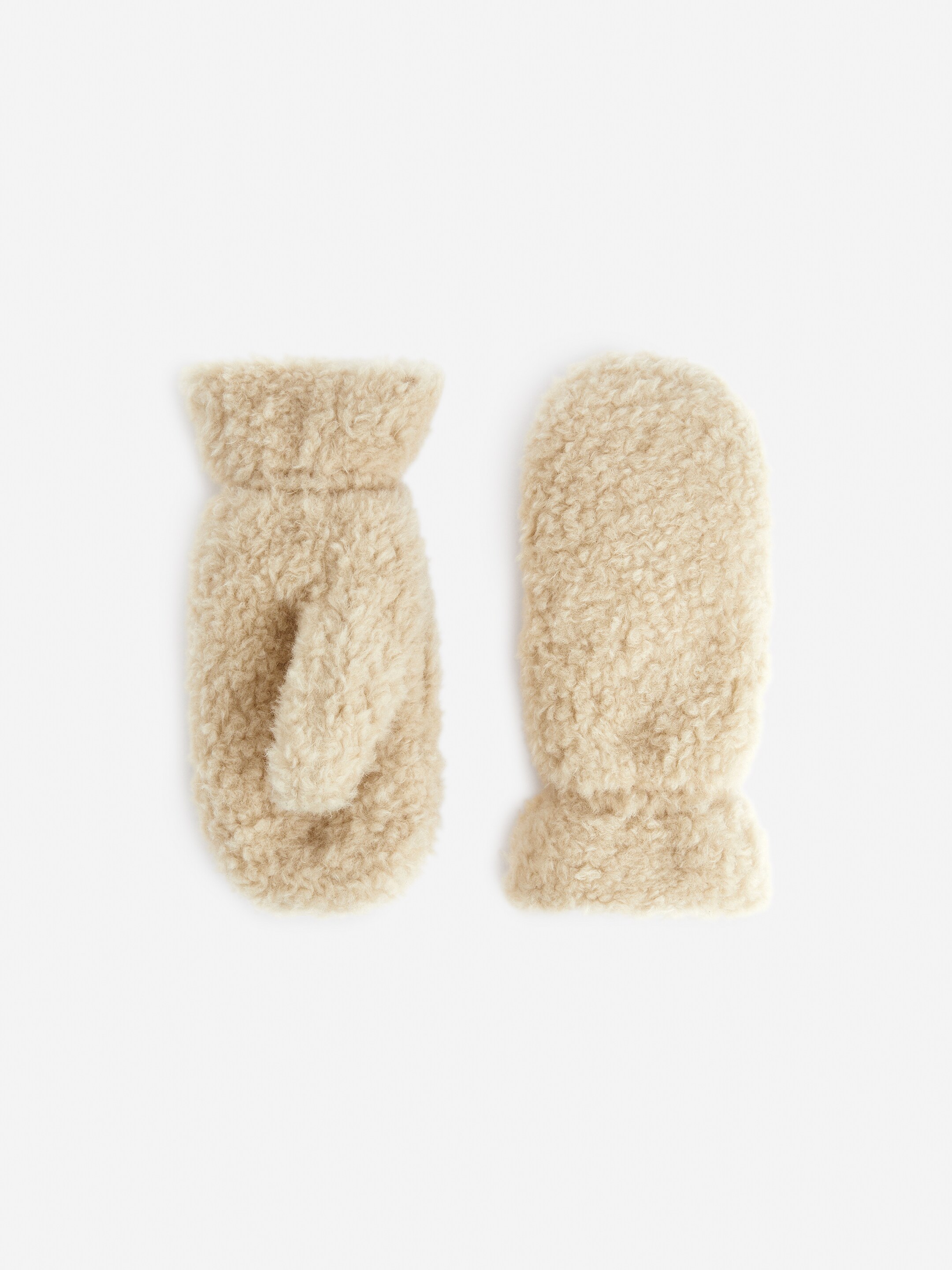Grösseres Bild ansehen: Wattierte Teddy-Fäustlinge - Beige - DAMEN | H&M CH 1