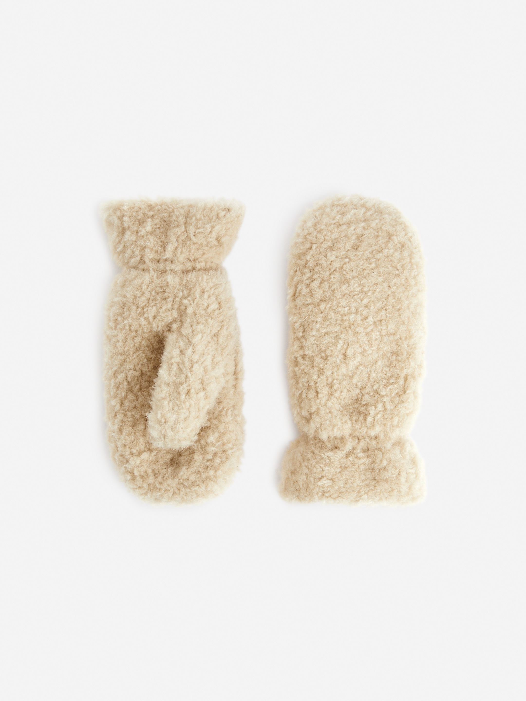 Größeres Bild ansehen: Wattierte Teddy-Fäustlinge - Beige - Ladies | H&M DE 1