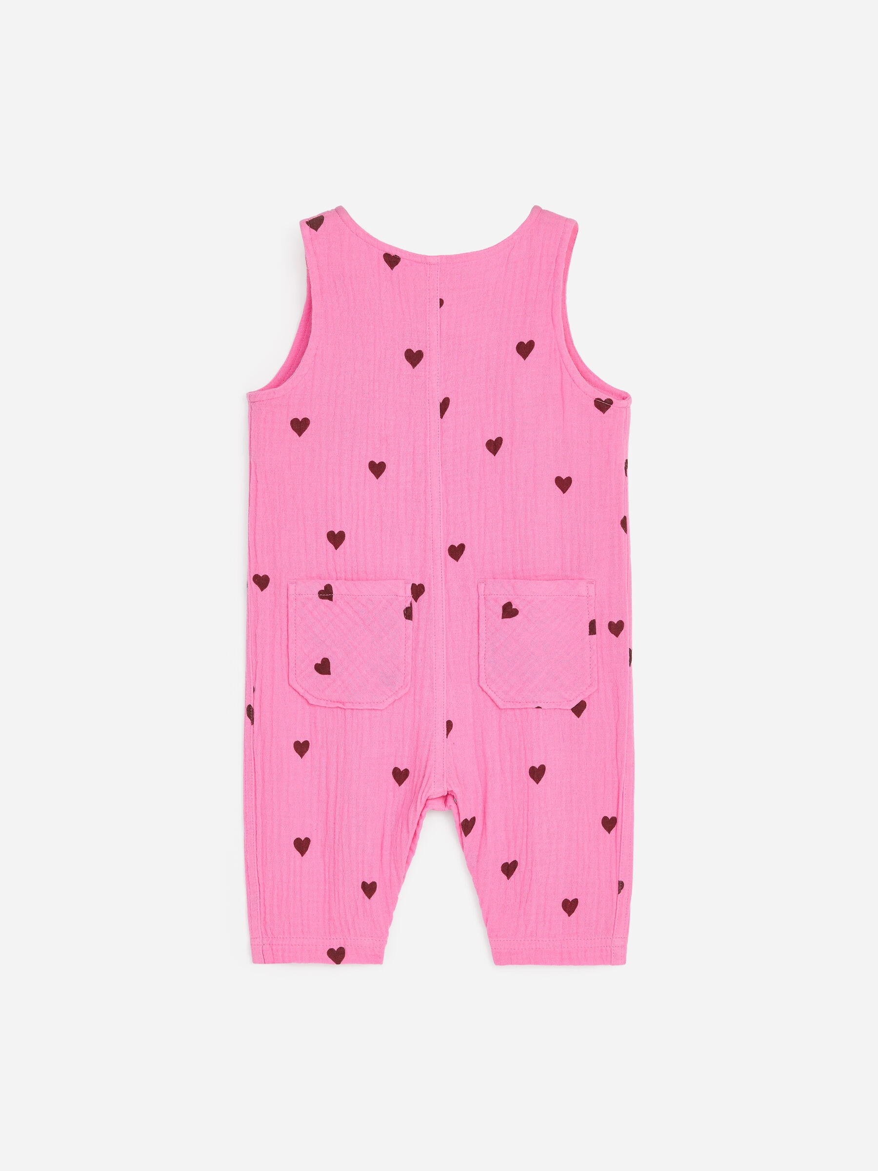 Cotton Muslin Dungarees - Pink/Brown - Regular fit - Children - StillMedia/DescriptiveStillLife - 3
