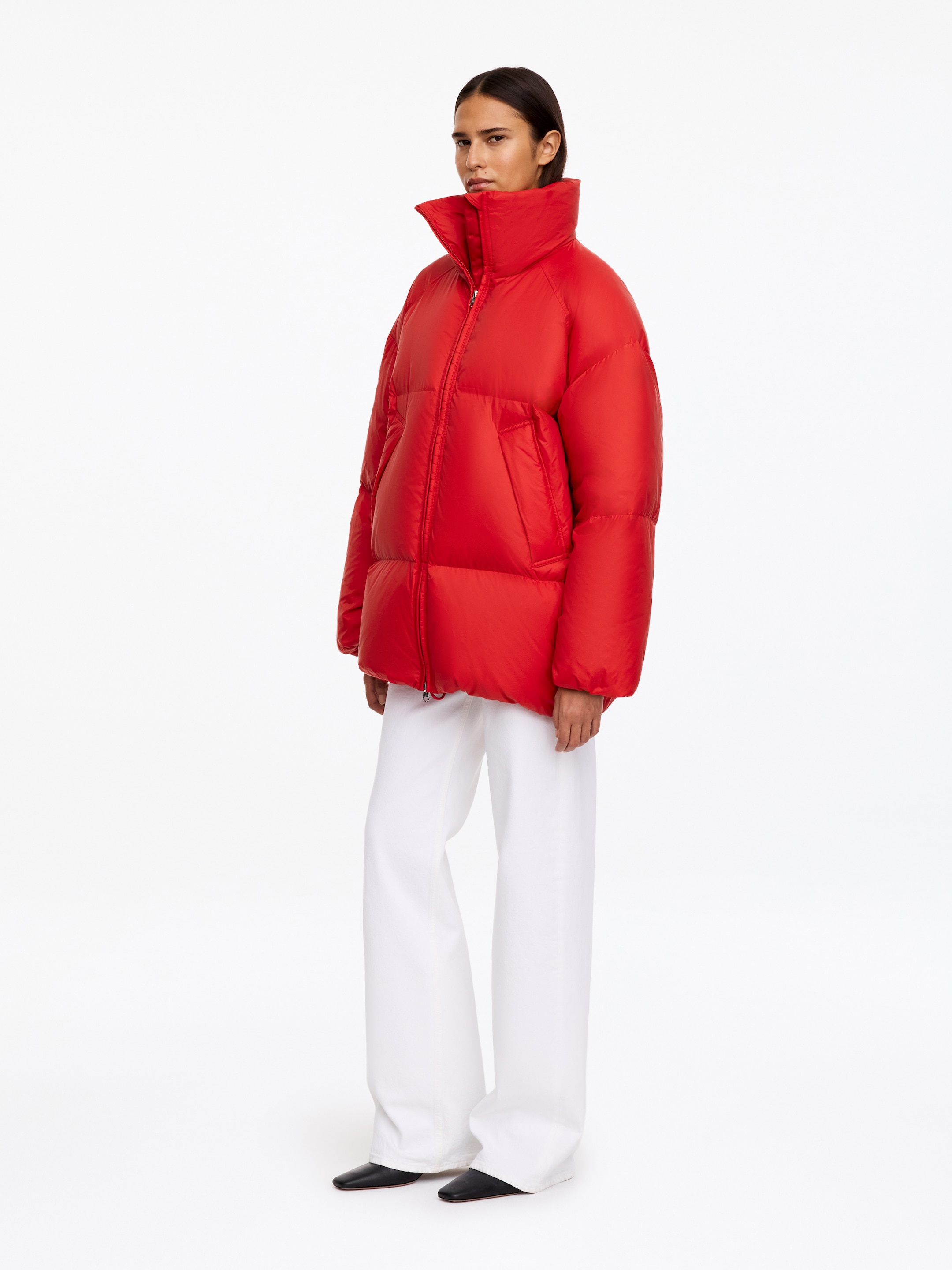 Re:Down® Puffer Jacket - Red - Oversized - women - StillMedia/Lookbook - 3