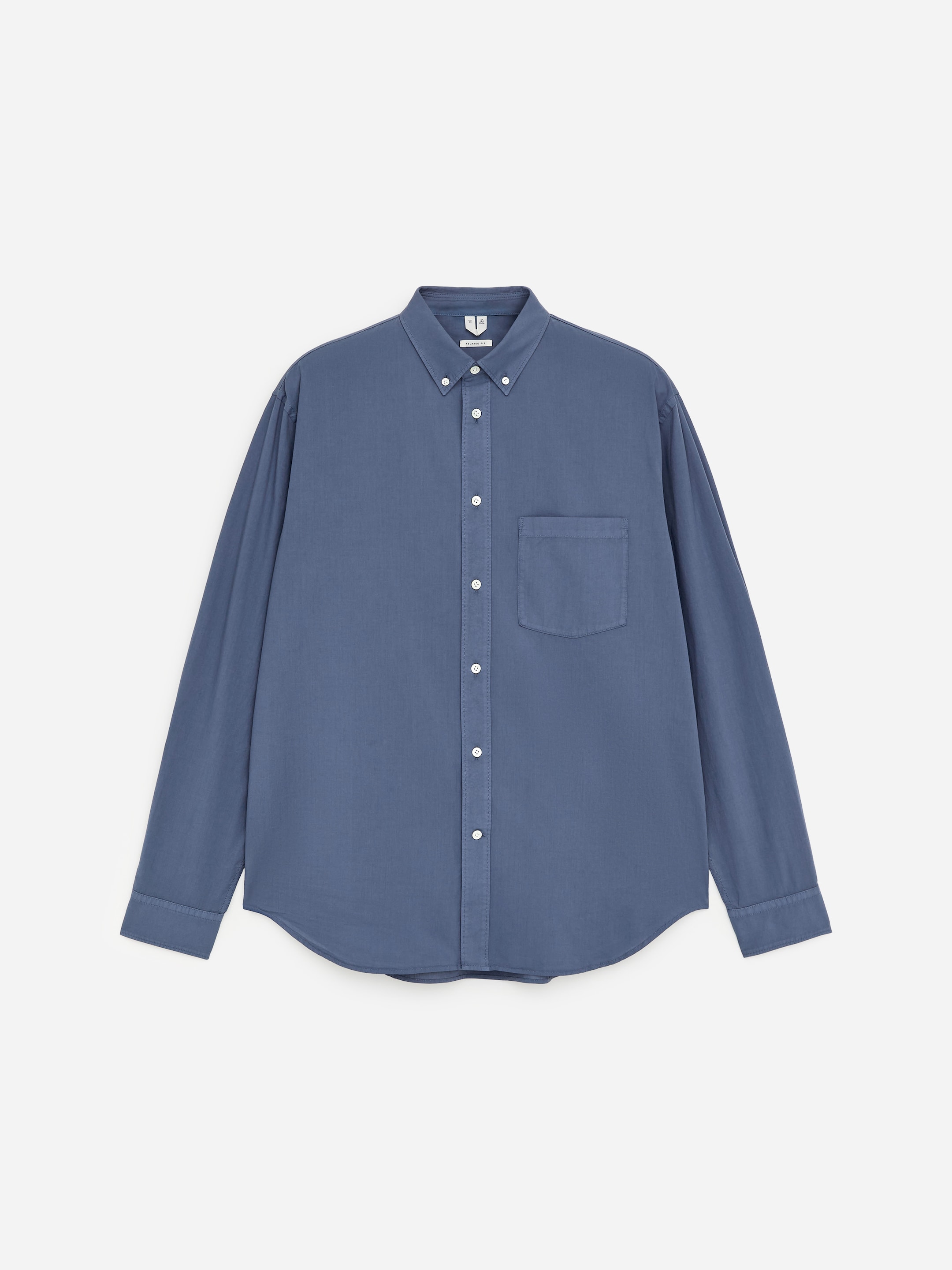 Relaxed Poplin Shirt-#545B6F-18563