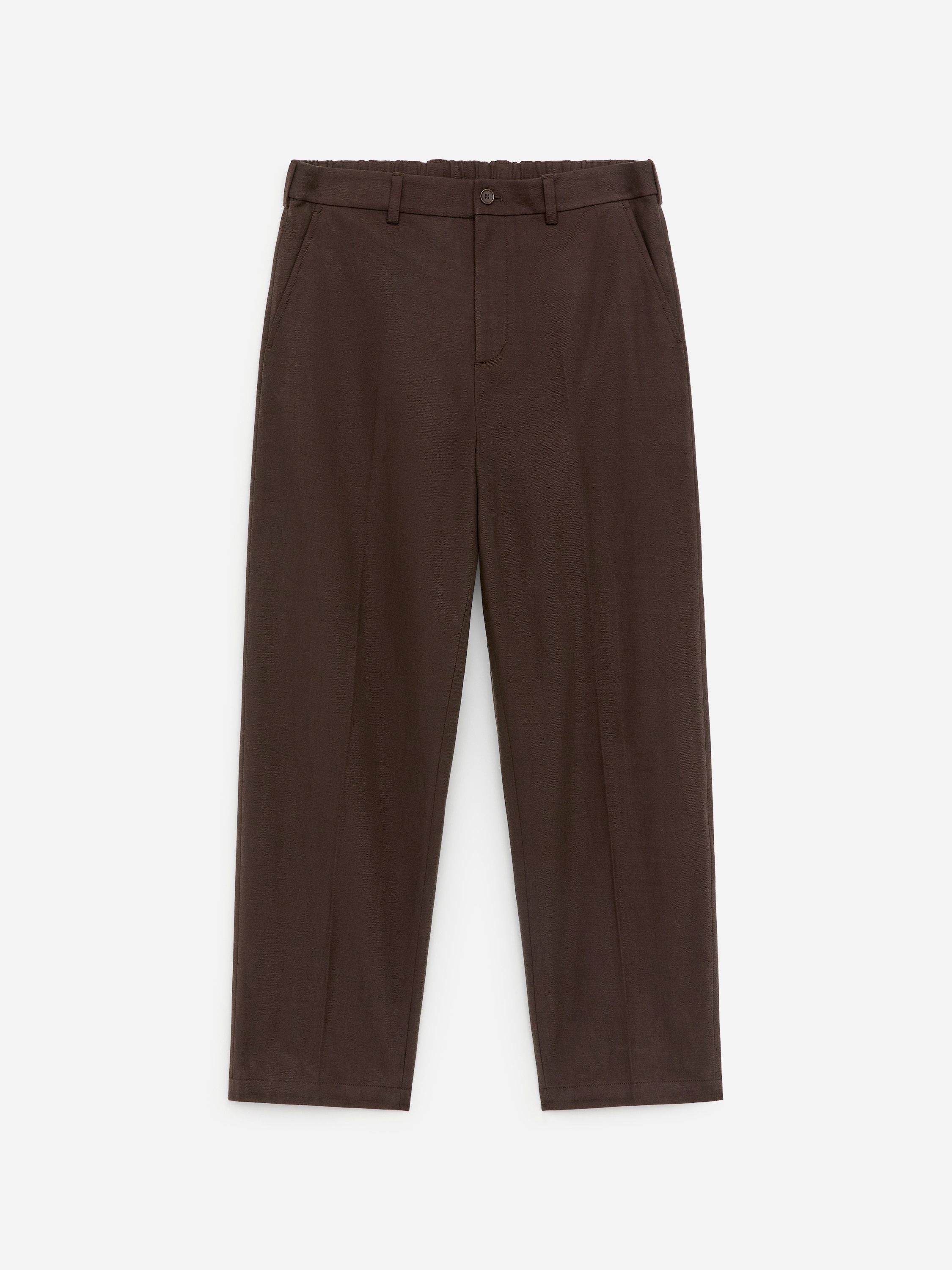 Lockere Hose aus Baumwolle und Lyocell - Braun/Schwarz