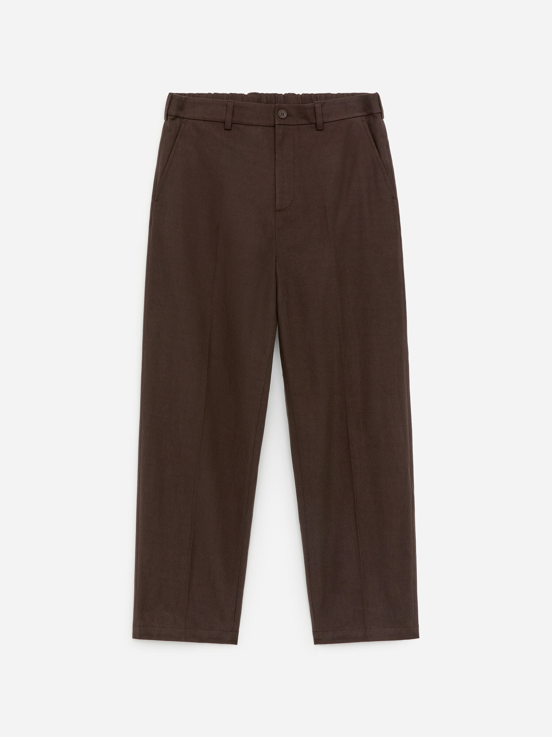 Relaxed Cotton Lyocell Trousers - Brown - Relaxed fit - Men - StillMedia/DescriptiveStillLife - 1