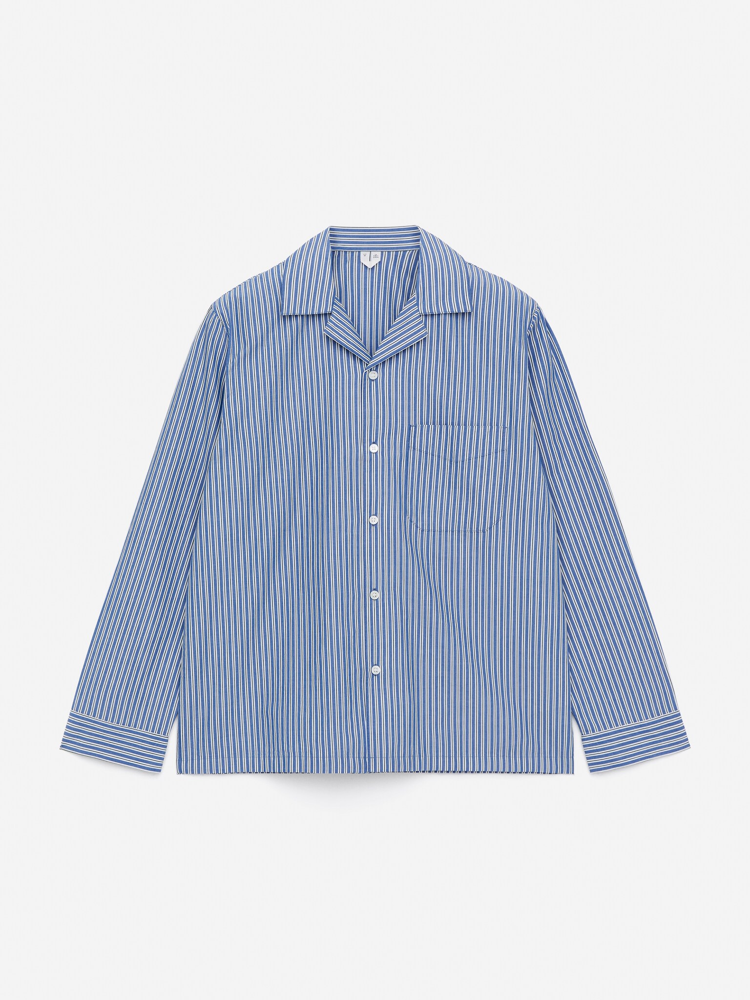 Chemise de pyjama en popeline - Bleu/Blanc/Bleu/Rayures - 2