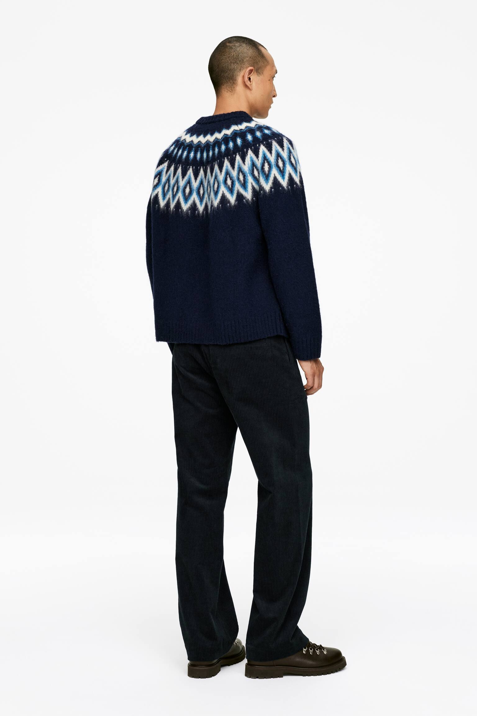 Løse kordfløyelsbukser - Mørkegrå - 4