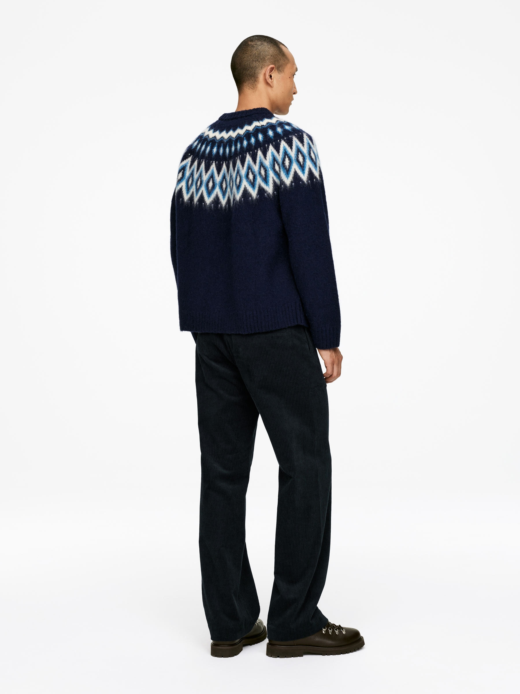 Manchesterbyxa med lös passform - Mörkgrå - Loose fit - Men - StillMedia/Lookbook - 3