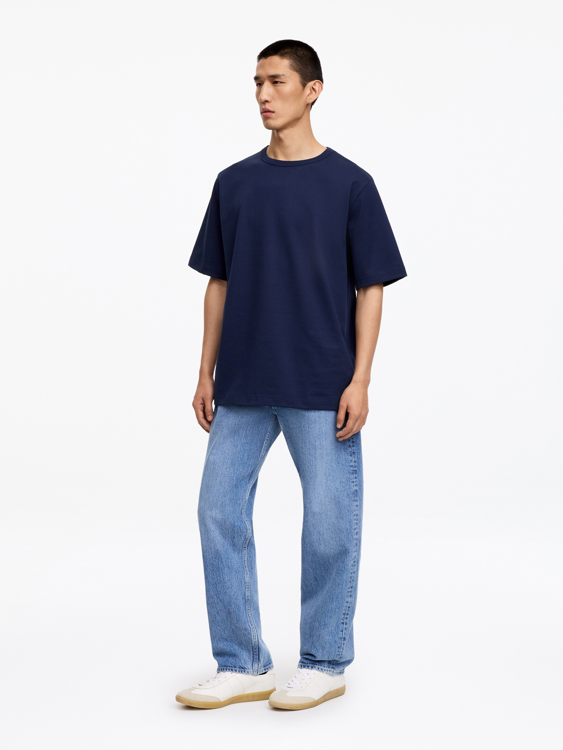 T-shirt oversize da 270 GSM - Blu scuro - Relaxed fit - Men - StillMedia/Lookbook - 16
