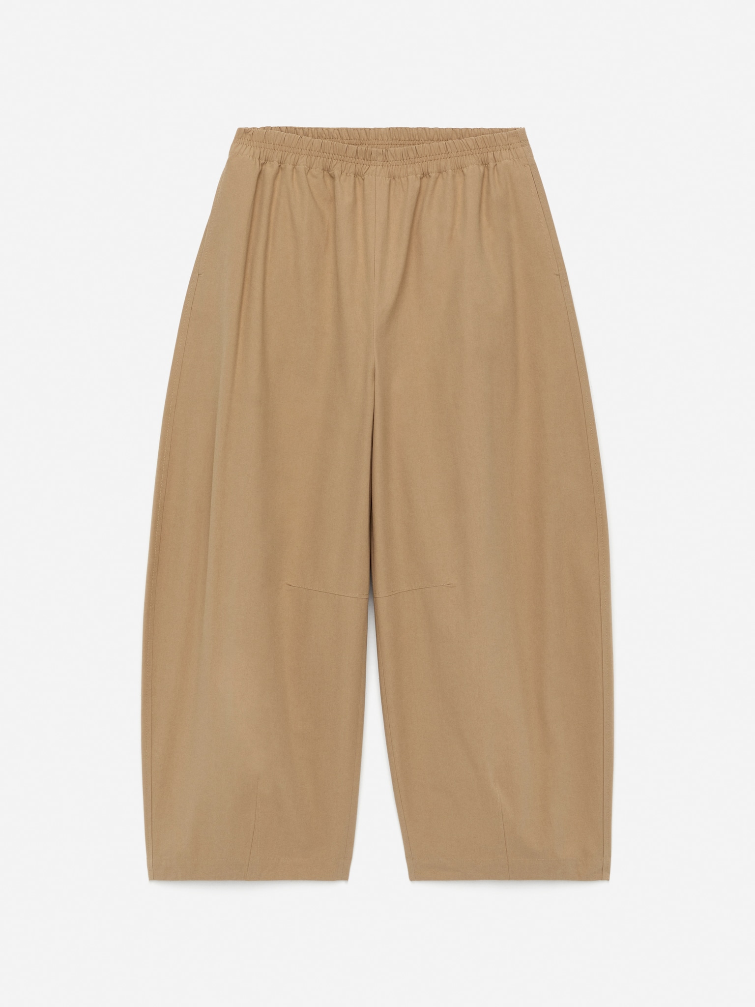 Broek met barrel-pijpen - Beige/Zwart