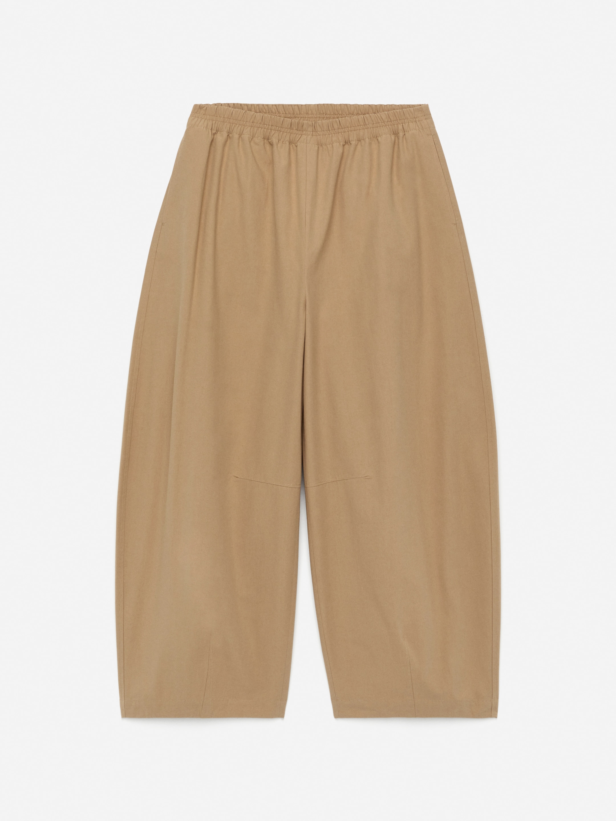 Barrel-Leg Trousers - Beige - Relaxed fit - Women - StillMedia/DescriptiveStillLife - 1