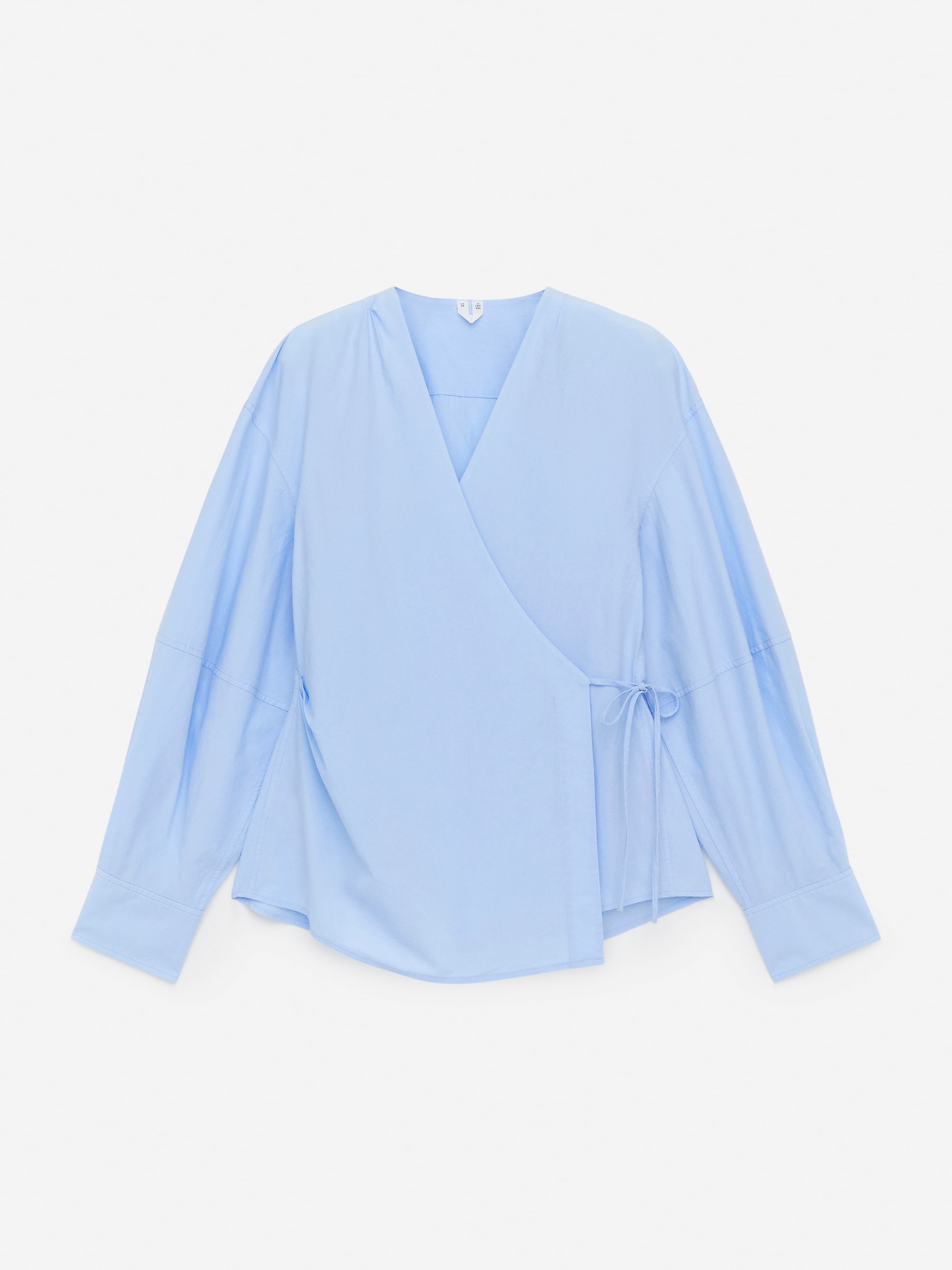 Cotton Wrap Top - Light Blue - Regular fit - Women - StillMedia/DescriptiveStillLife - 1