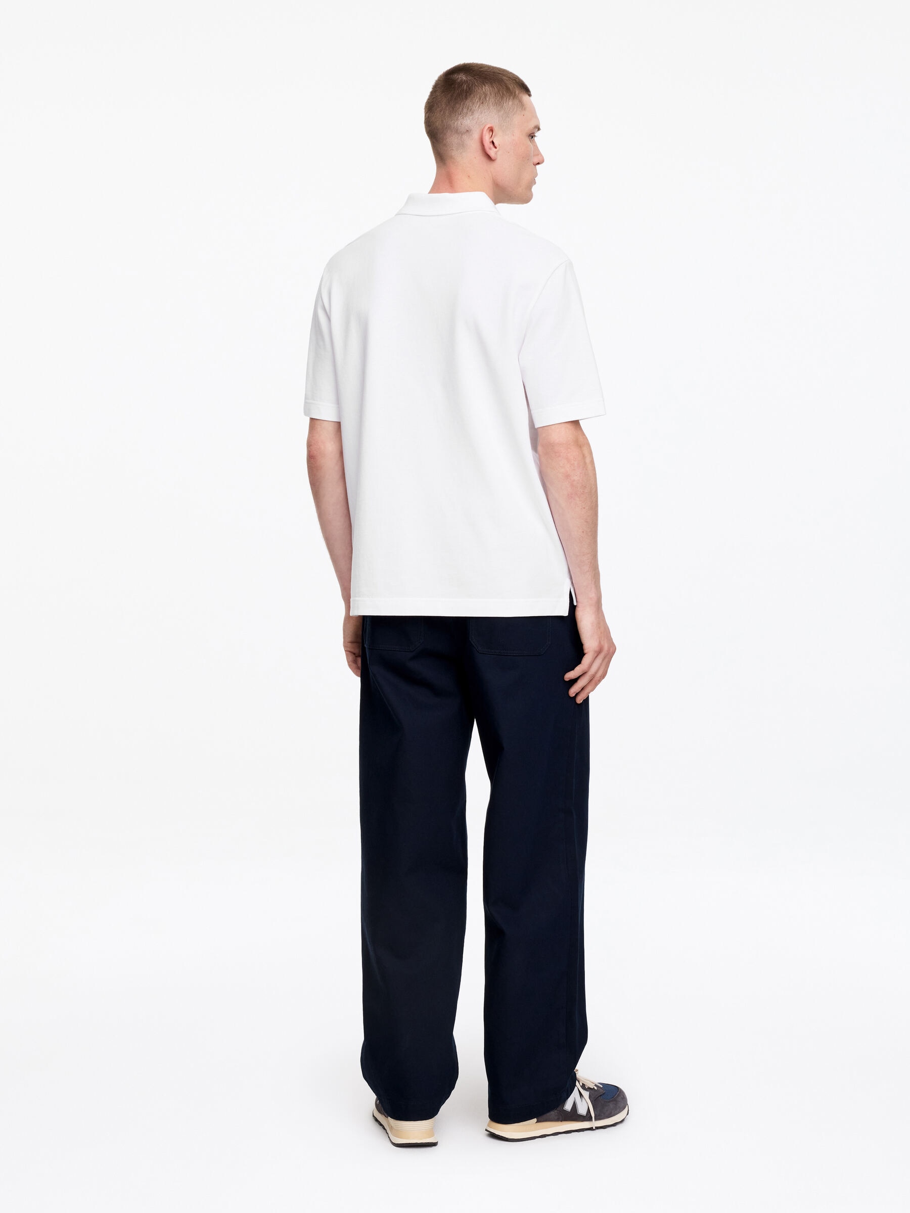 Piqué Polo Shirt - Off White - Regular fit - Men - StillMedia/Lookbook - 2