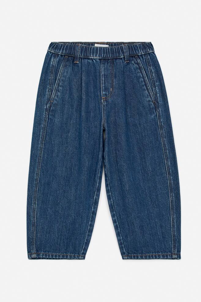 Pestyt denimhousut - Tummansininen - 1