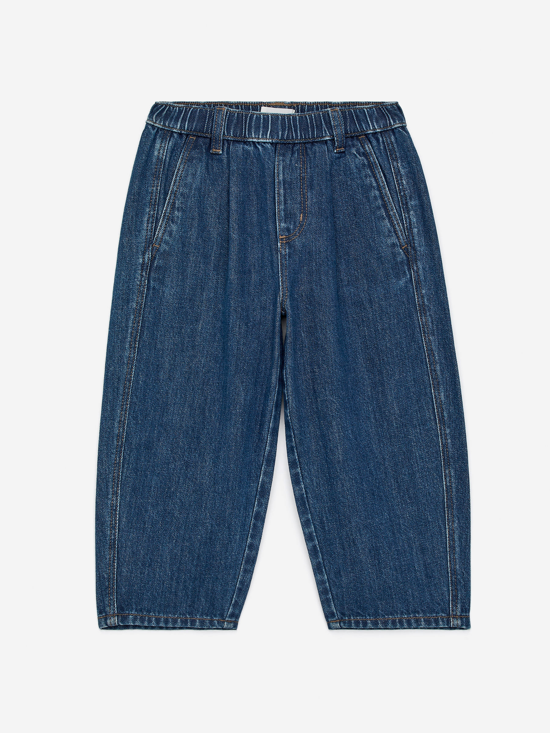 Washed Denim Trousers-#333860-17031