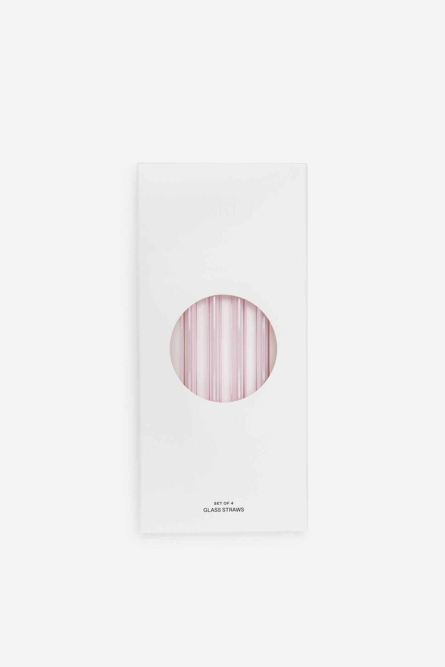 Glassugerør, sæt af 4 - Pink/Blå