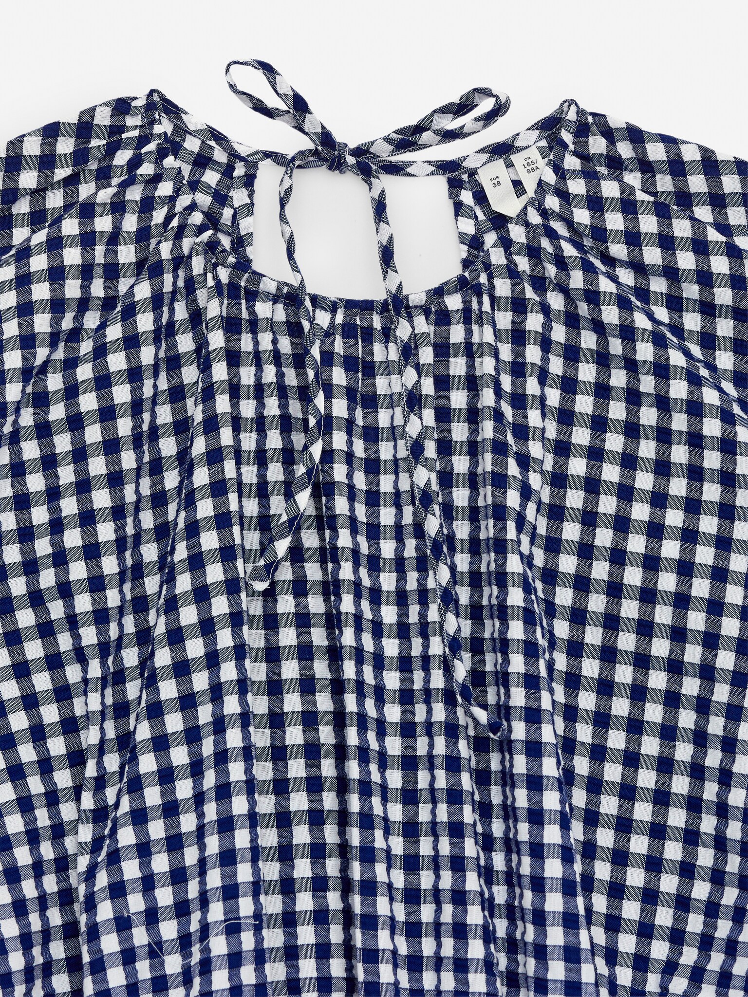 Robe en seersucker - Bleu foncé/Blanc - 2
