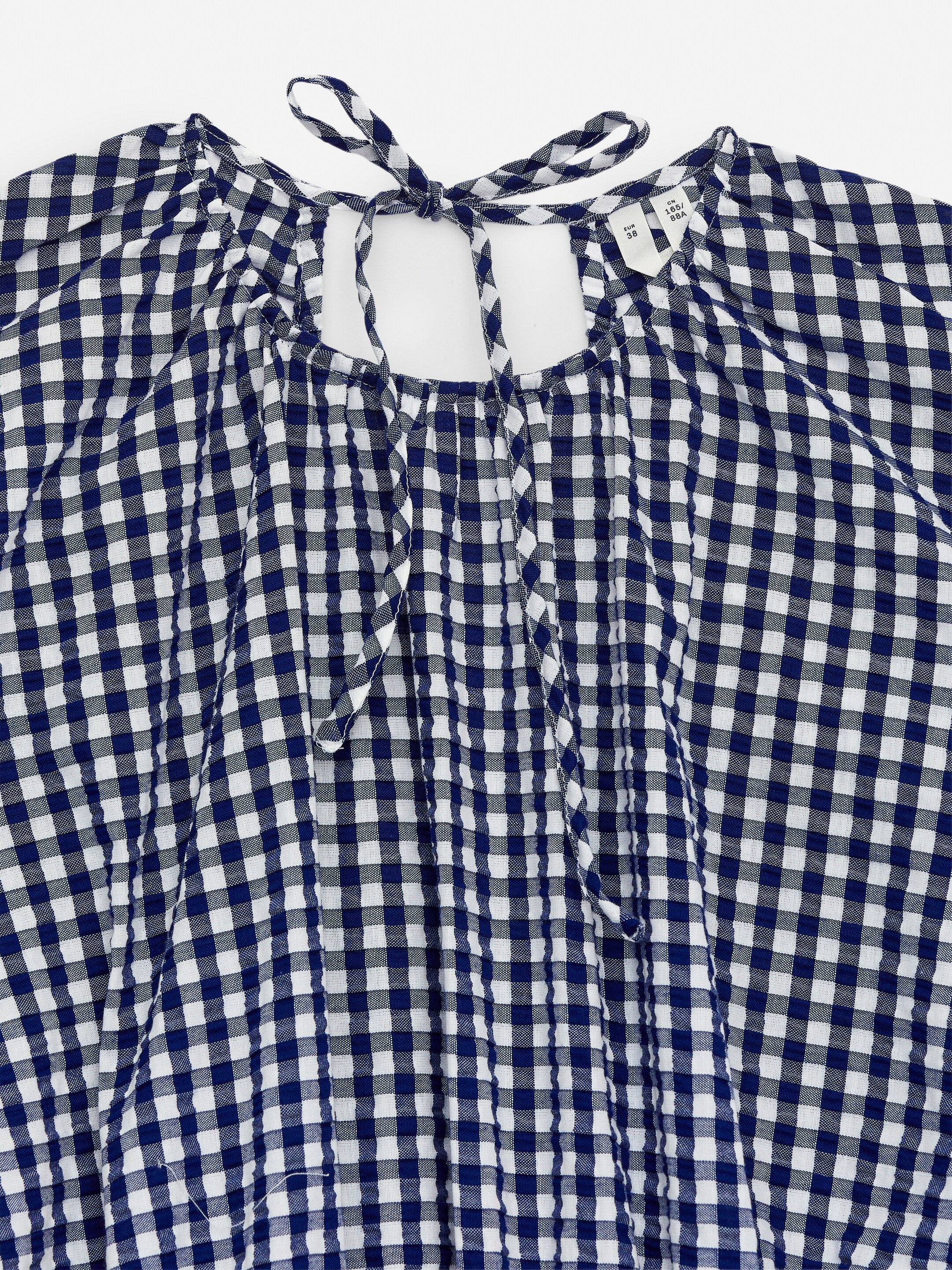 Agrandir l'image: Robe en seersucker - Bleu foncé/Blanc - FEMME | H&M BE 2