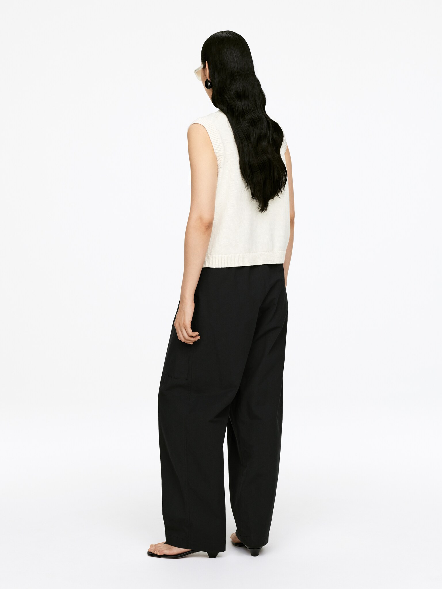 Pantalon jambes barrel - Noir - 4