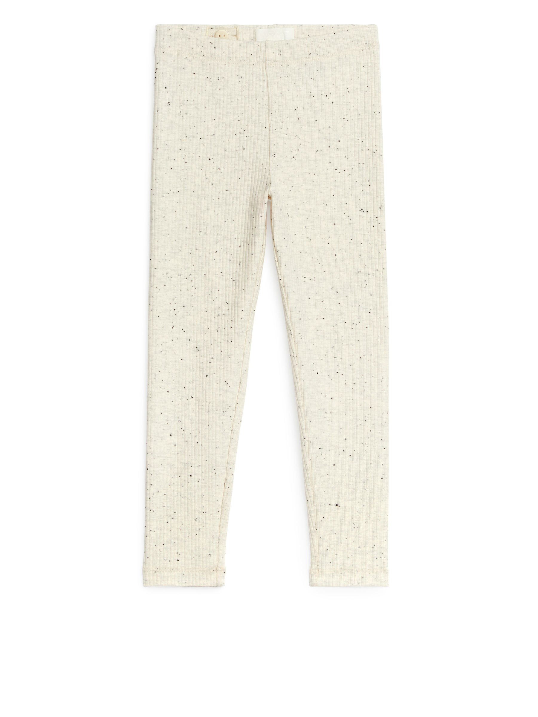 Ribbed Leggings - Off White/Neps - Slim fit - Children - StillMedia/DescriptiveStillLife - 1