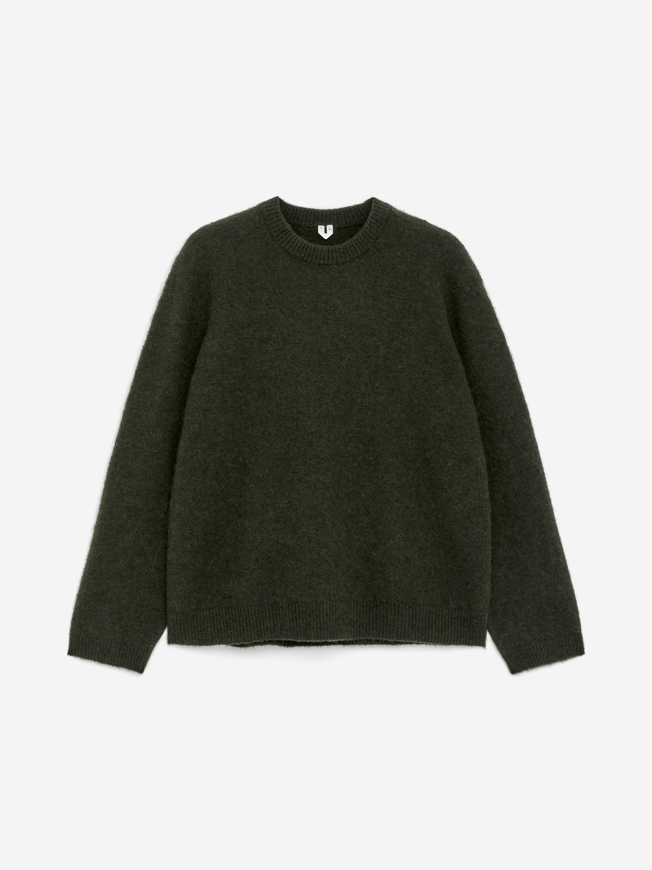 Alpaca-Wool Blend Jumper-Green-16997