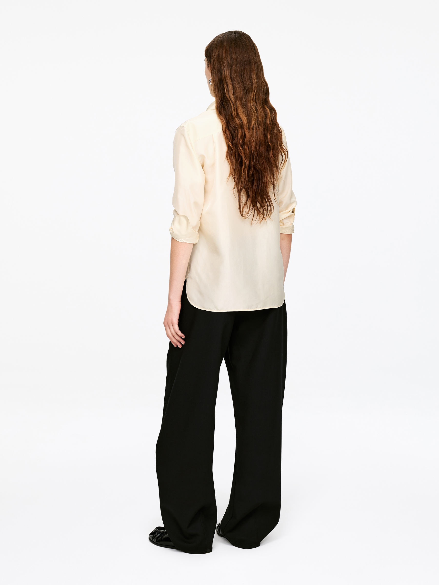 Chemise en soie - Blanc cassé - Slim fit - Femme - StillMedia/Lookbook - 3