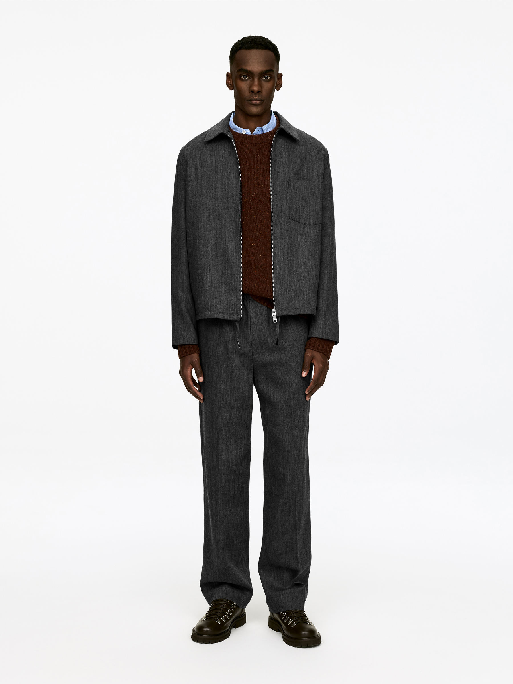 Wool Jacket-#828282-17346