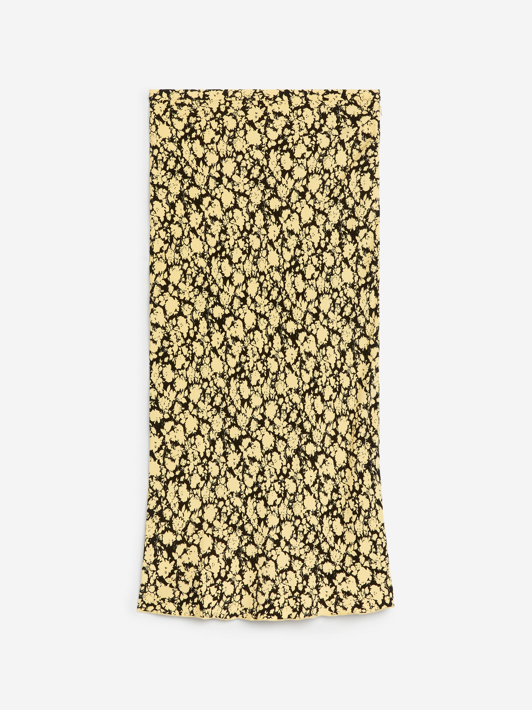 Spódnica midi z nadrukiem-Czarny-11659