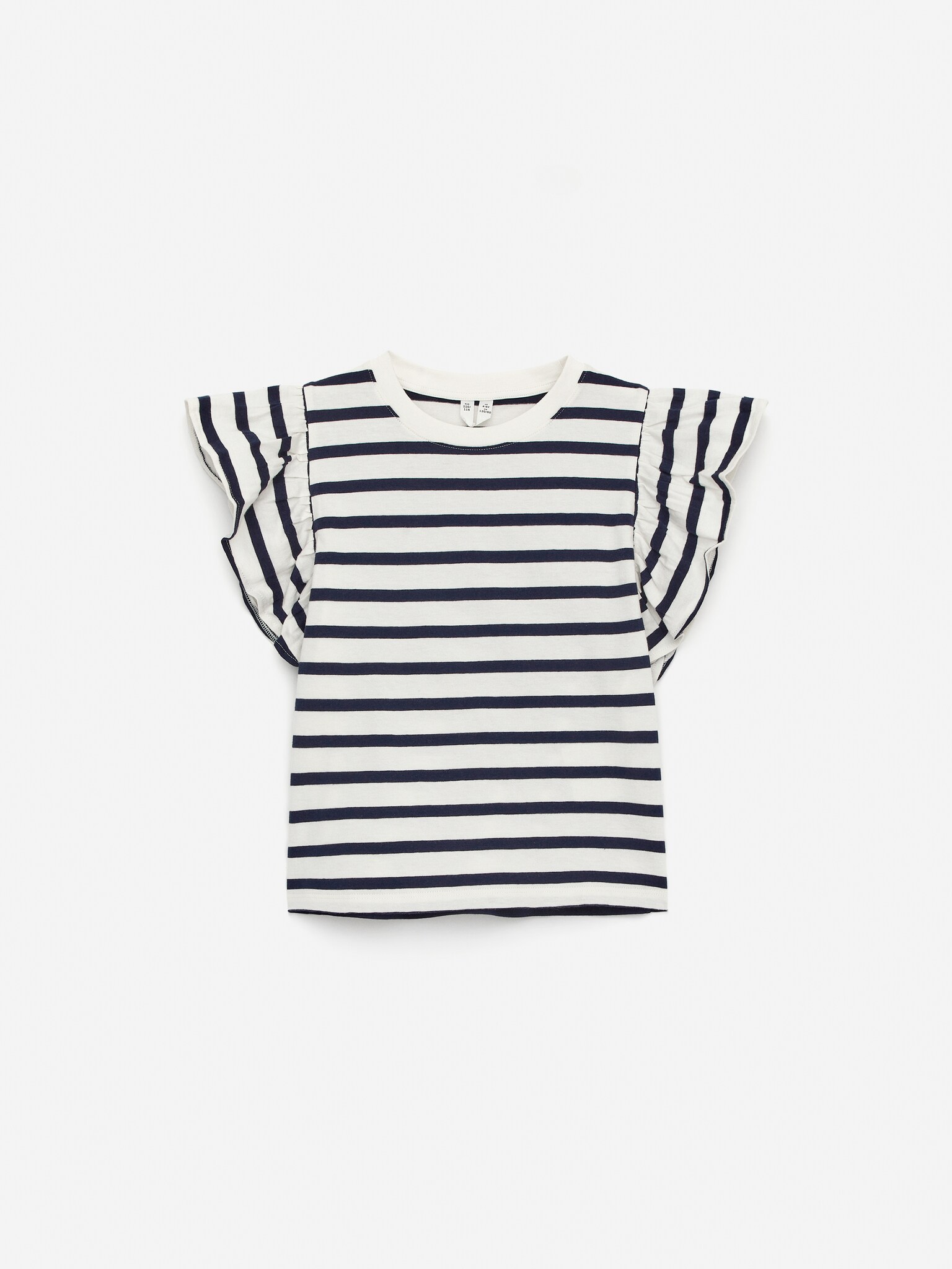 Haut volanté - Bleu foncé/Blanc/Blanc/Orange/Blanc