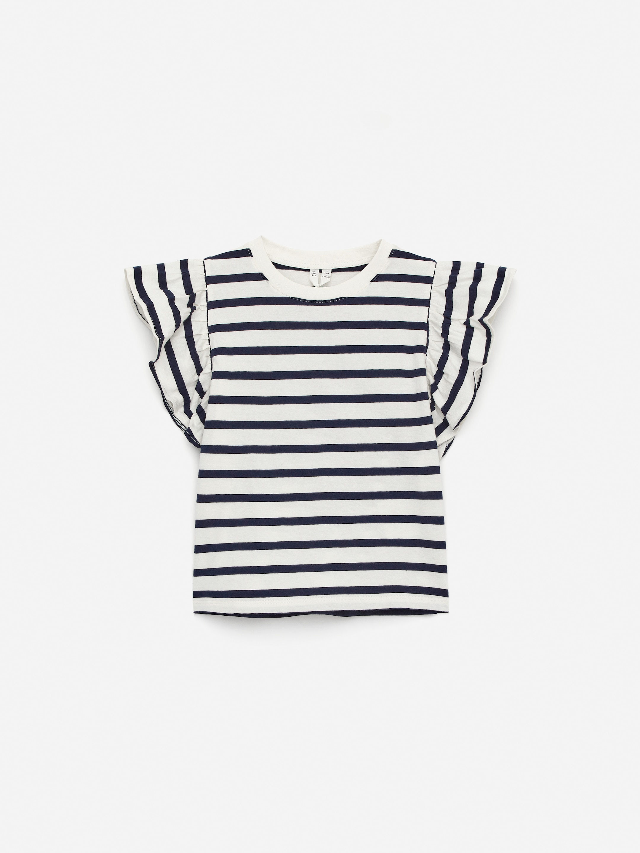 Größeres Bild anzeigen: Oberteil mit Volants  - Dunkelblau/Weiß - Kids | H&M AT 1