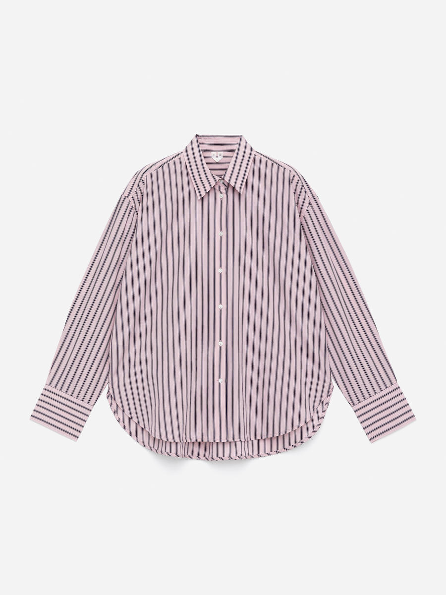 COTTON POPLIN SHIRT_BLUE CREAM main image 0