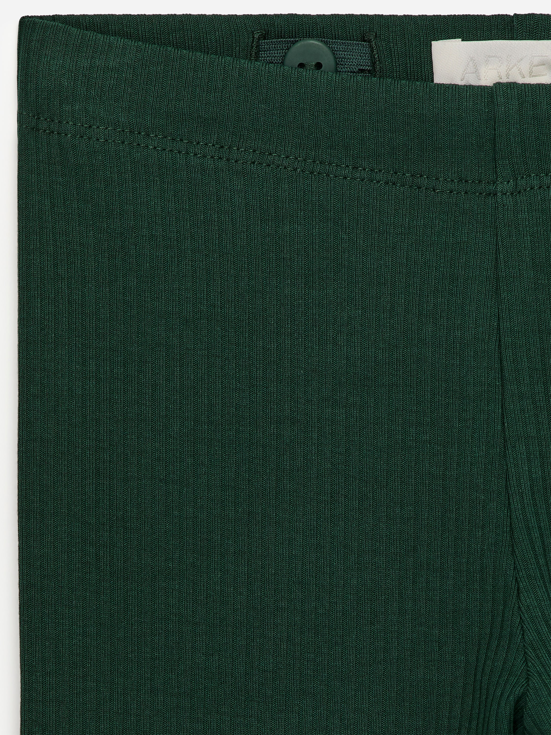 Gerippte Jersey-Leggings - Dunkelgrün - Regular Fit - Kinder - StillMedia/DescriptiveDetail - 1