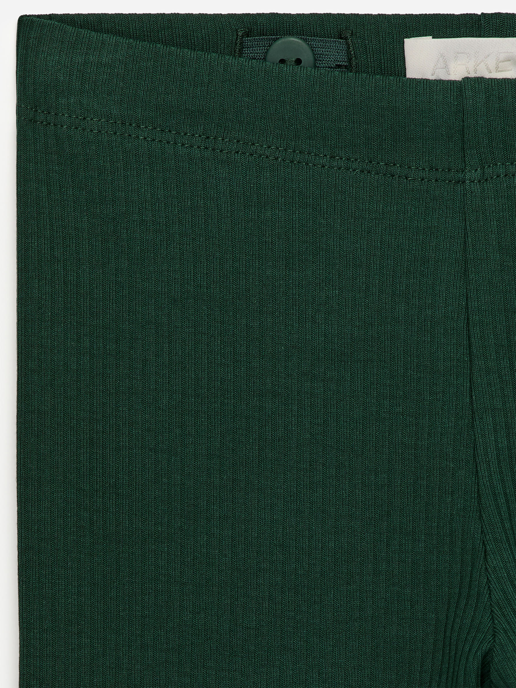 Rib Jersey Leggings - Dark Green - Regular fit - Children - StillMedia/DescriptiveDetail - 1