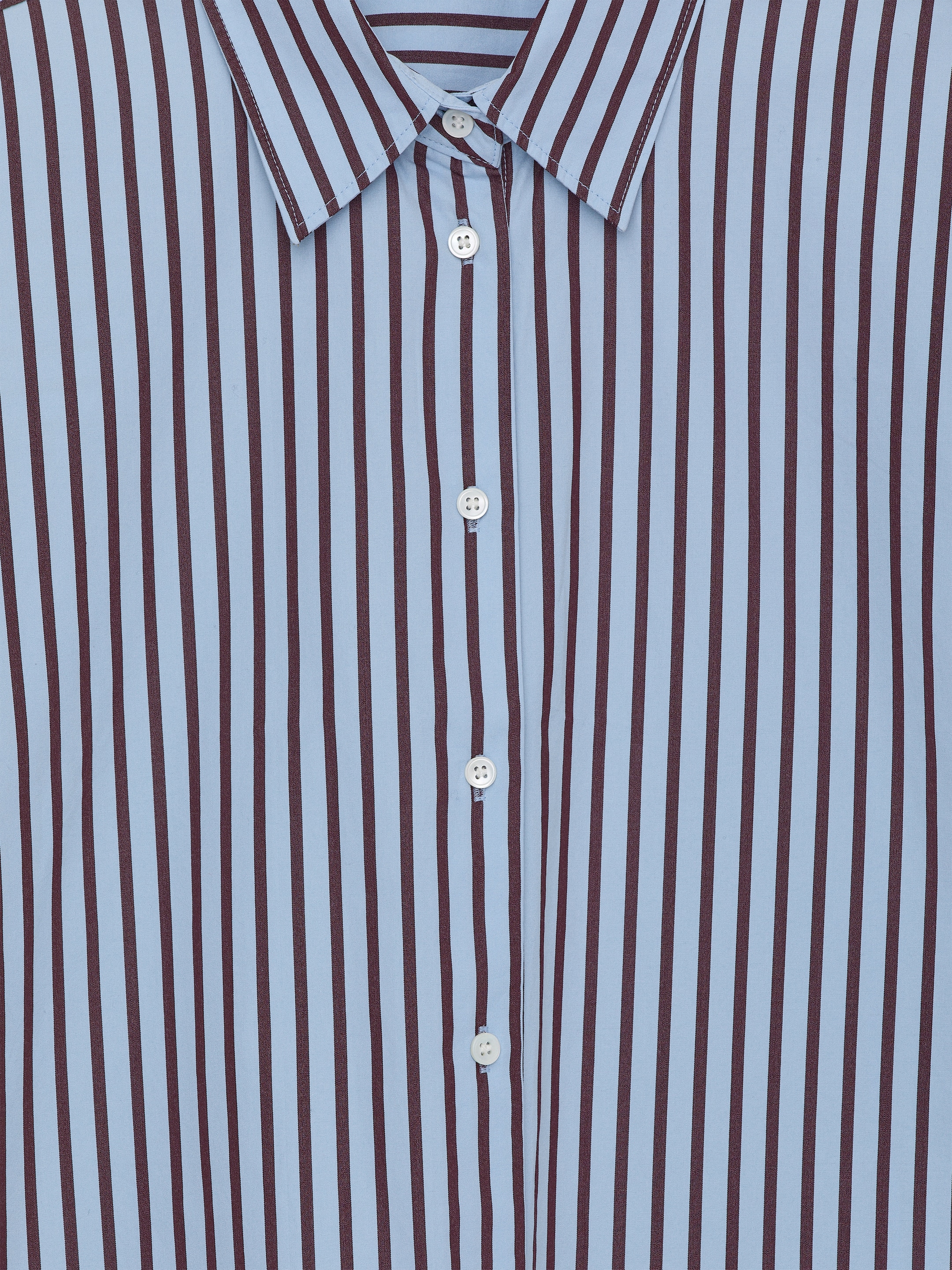 Grotere afbeelding bekijken: Overhemd van katoenen popeline - Blue/Burgundy - DAMES | H&M BE 6