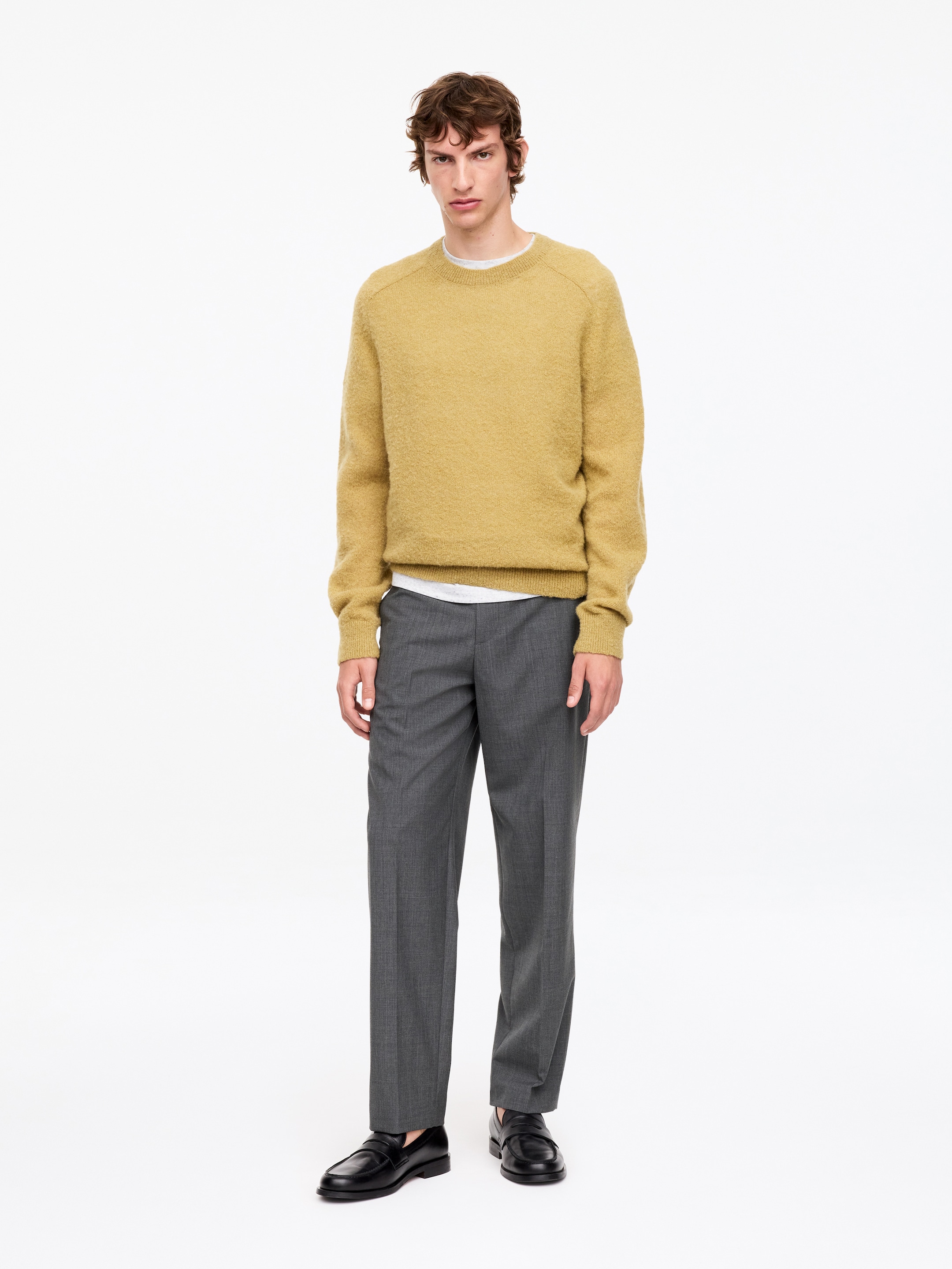 Relaxed Lightweight Wool Trousers-#383A3D-19819