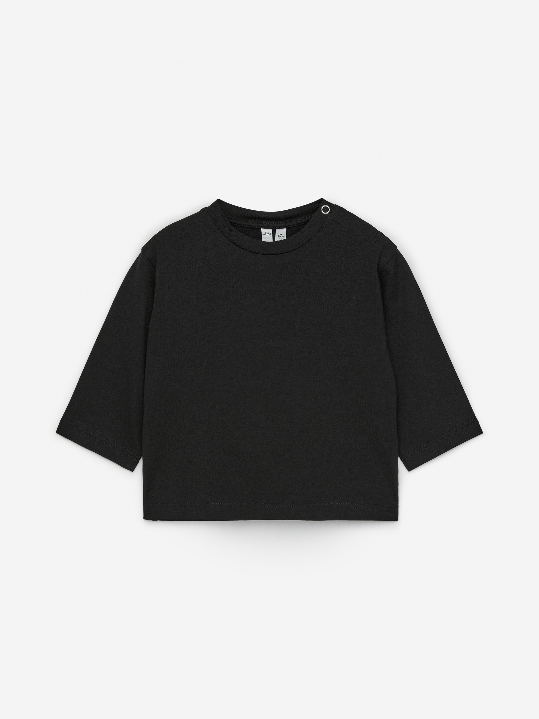 Se større billede: Langærmet top, sæt af 2 - Råhvid/sort neps - BØRN | H&M DK 2