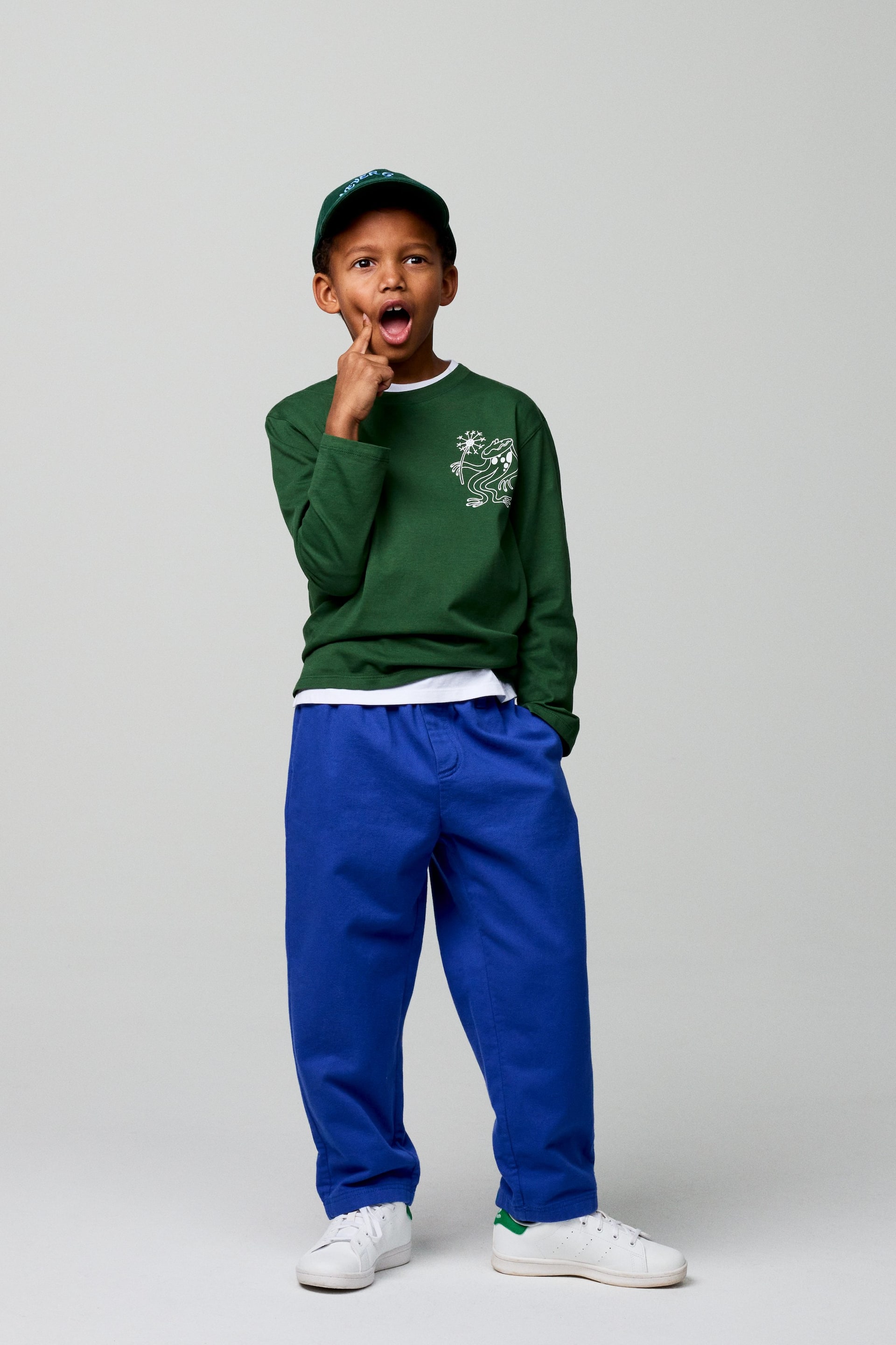 Преглед на по-голямо изображение: Памучни чинос панталони с тесен крачол - Ярко синьо - ДЕЦА | H&M BG 1