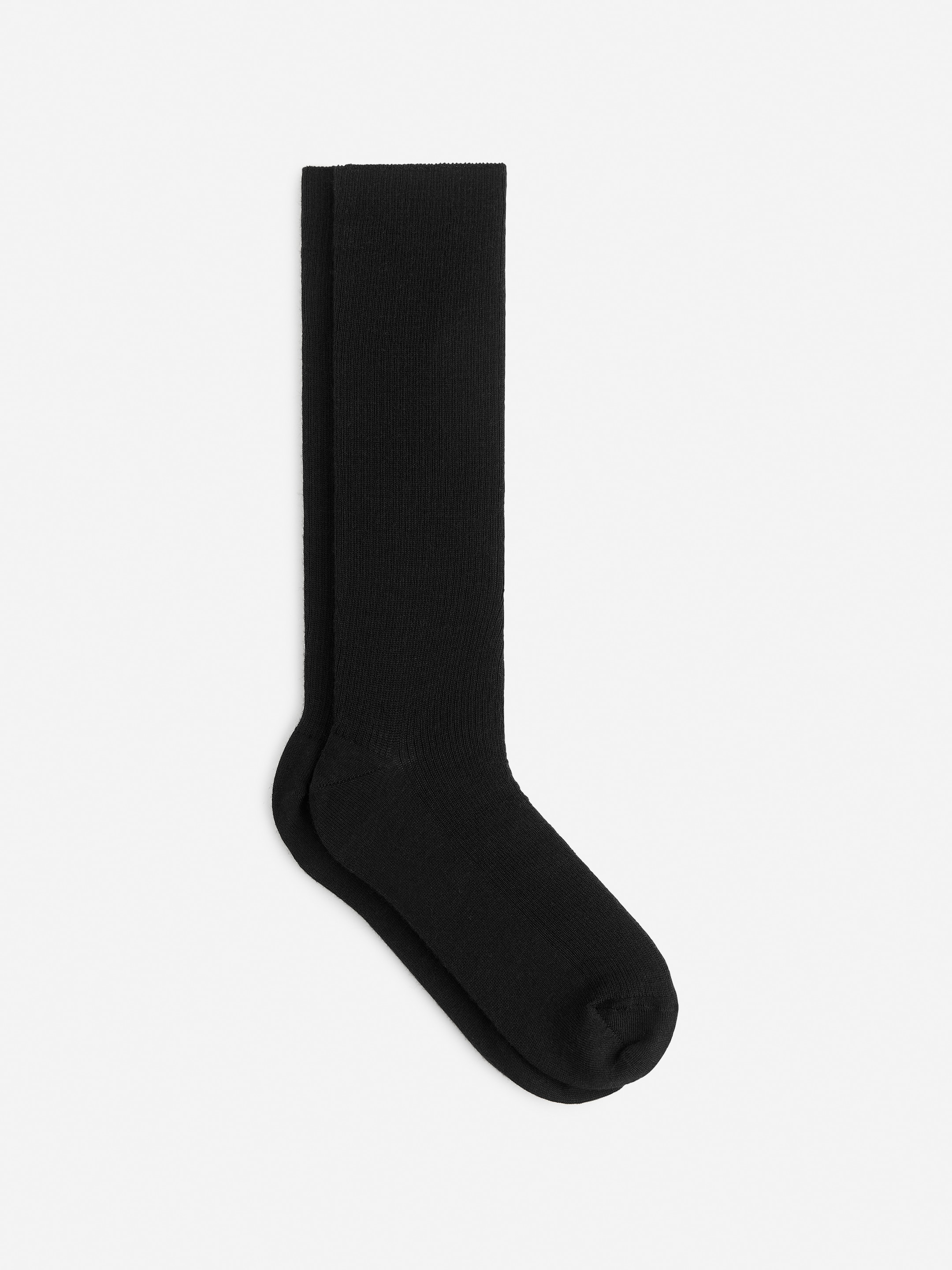 Ribbed Wool-Blend Socks-#272628-6012