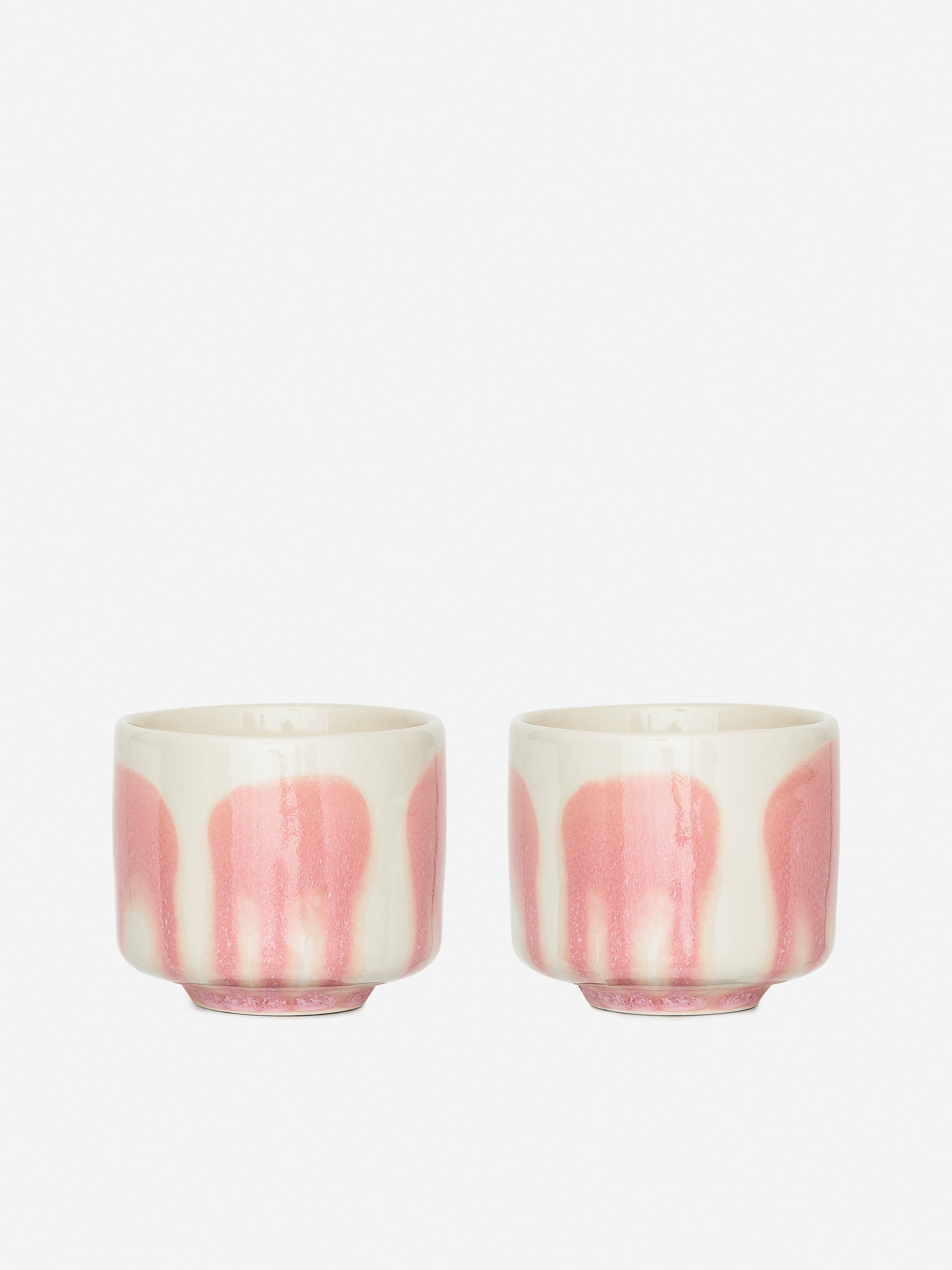 Grotere afbeelding bekijken: Stoneware Cups Set of 2 - Roze splash - HOME | H&M BE 1
