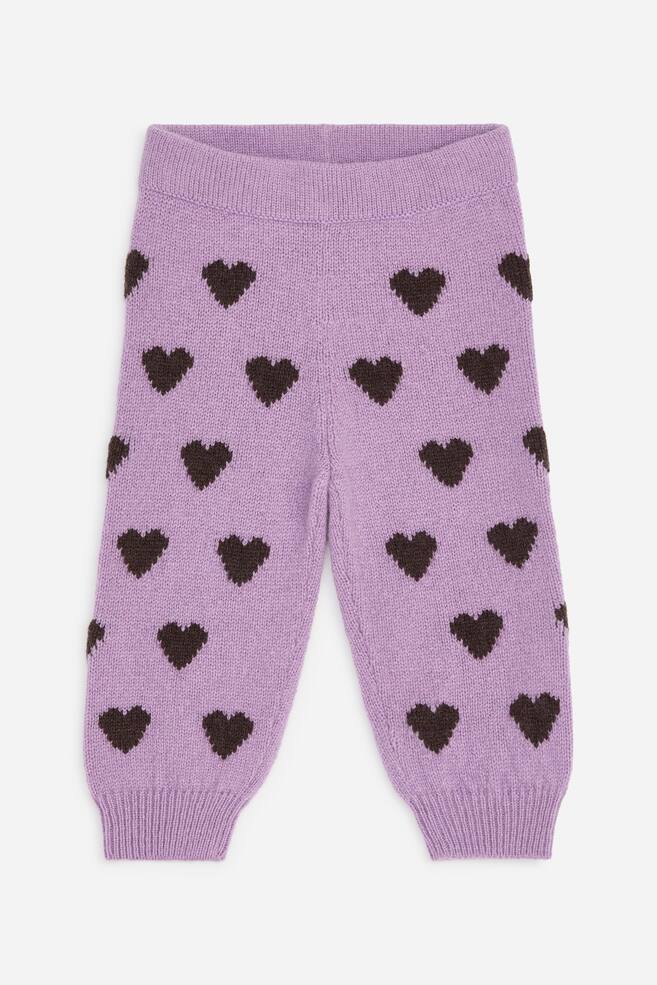 Wool Trousers - Purple/Brown - 1