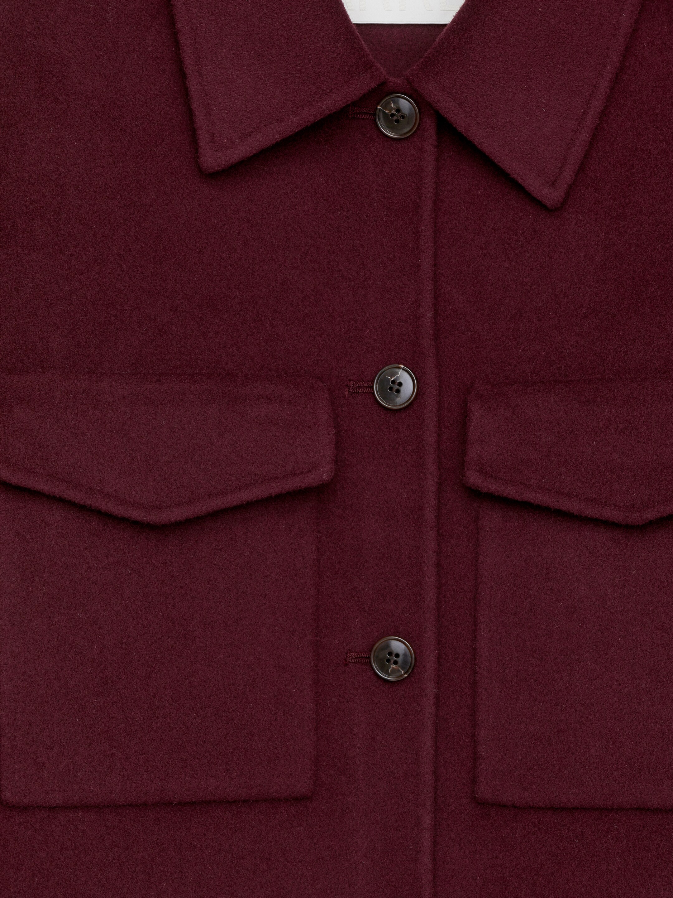 Ver imagen más grande: Sobrecamisa de lana de doble faz - Burdeos - MUJER | H&M ES 6