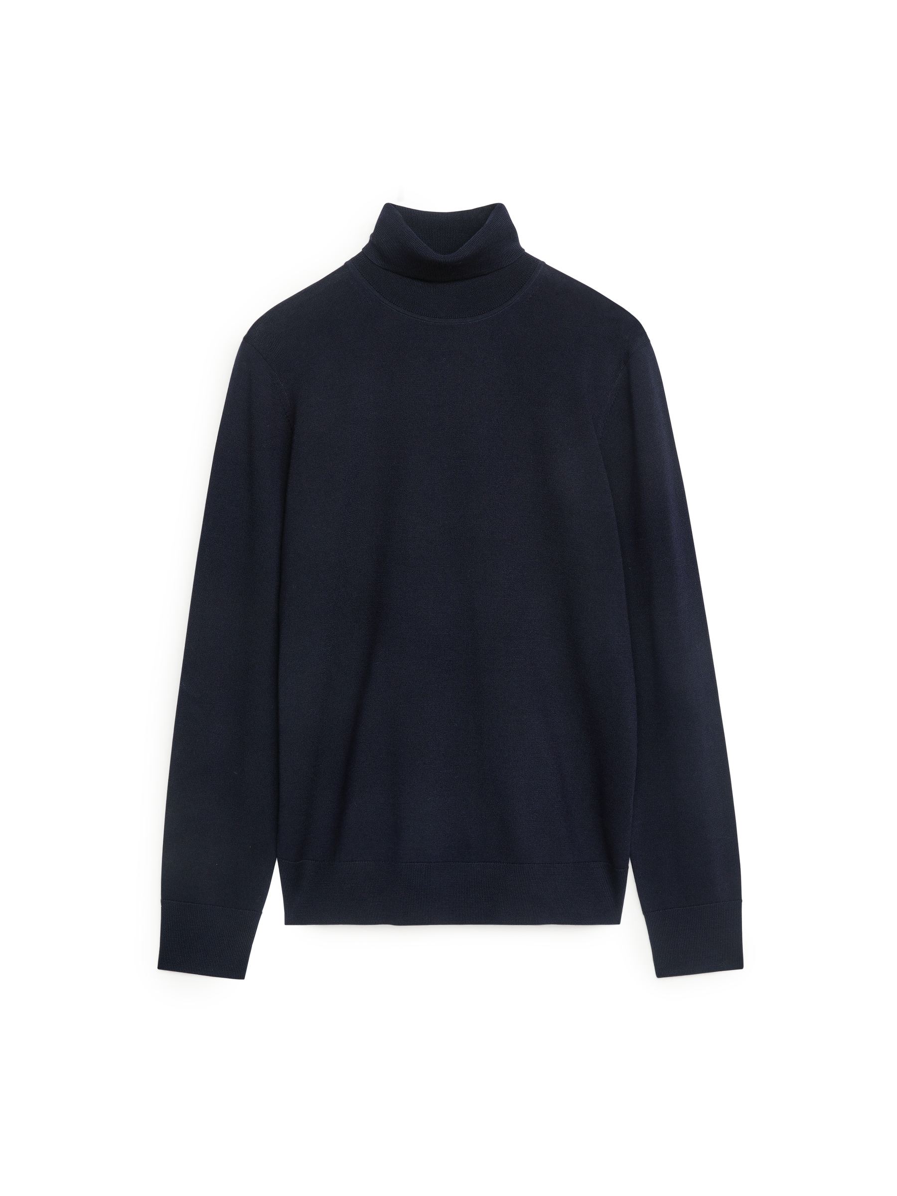 Maglione in lana merino con collo alto-#4C5164-10632