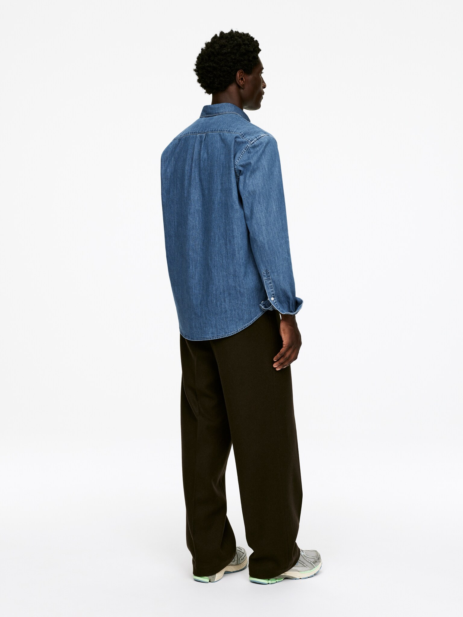 Denim Shirt - Washed Blue/Light Blue/Black - 6