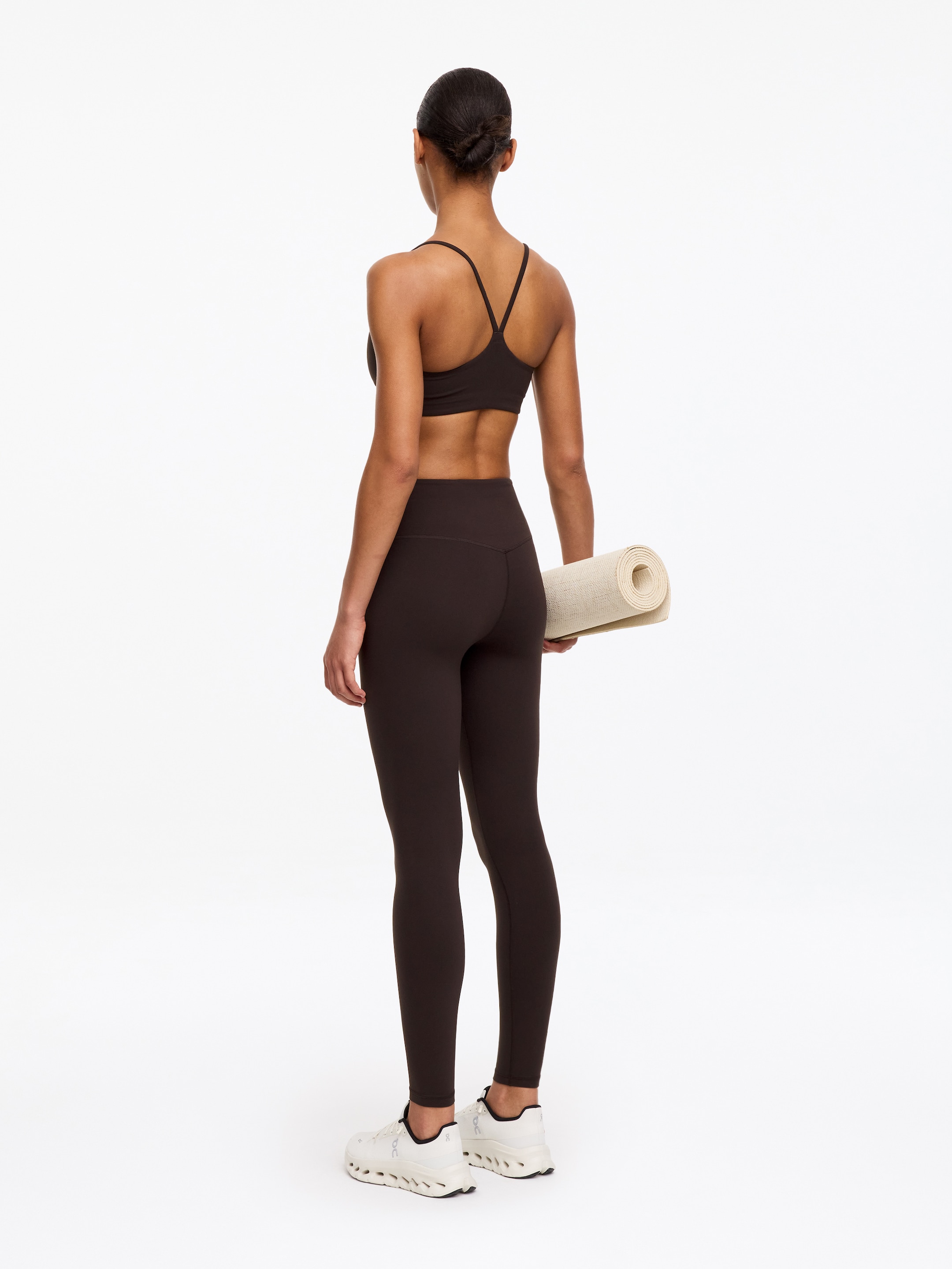 Soft Active Leggings - Brown - Slim fit - Women - StillMedia/Lookbook - 4