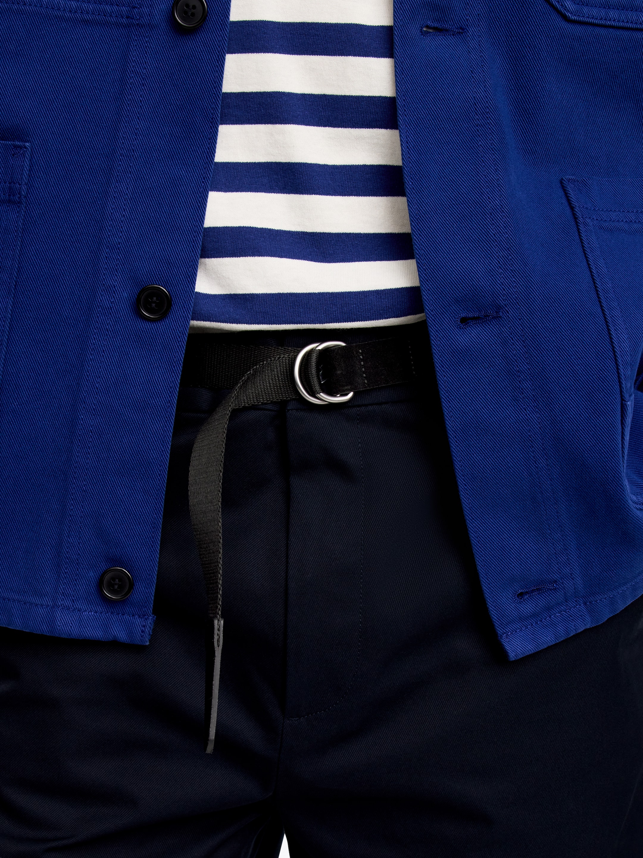 Pasek z taśmy z klamrą w kształcie litery D - Czarny - Men - StillMedia/Lookbook - 4